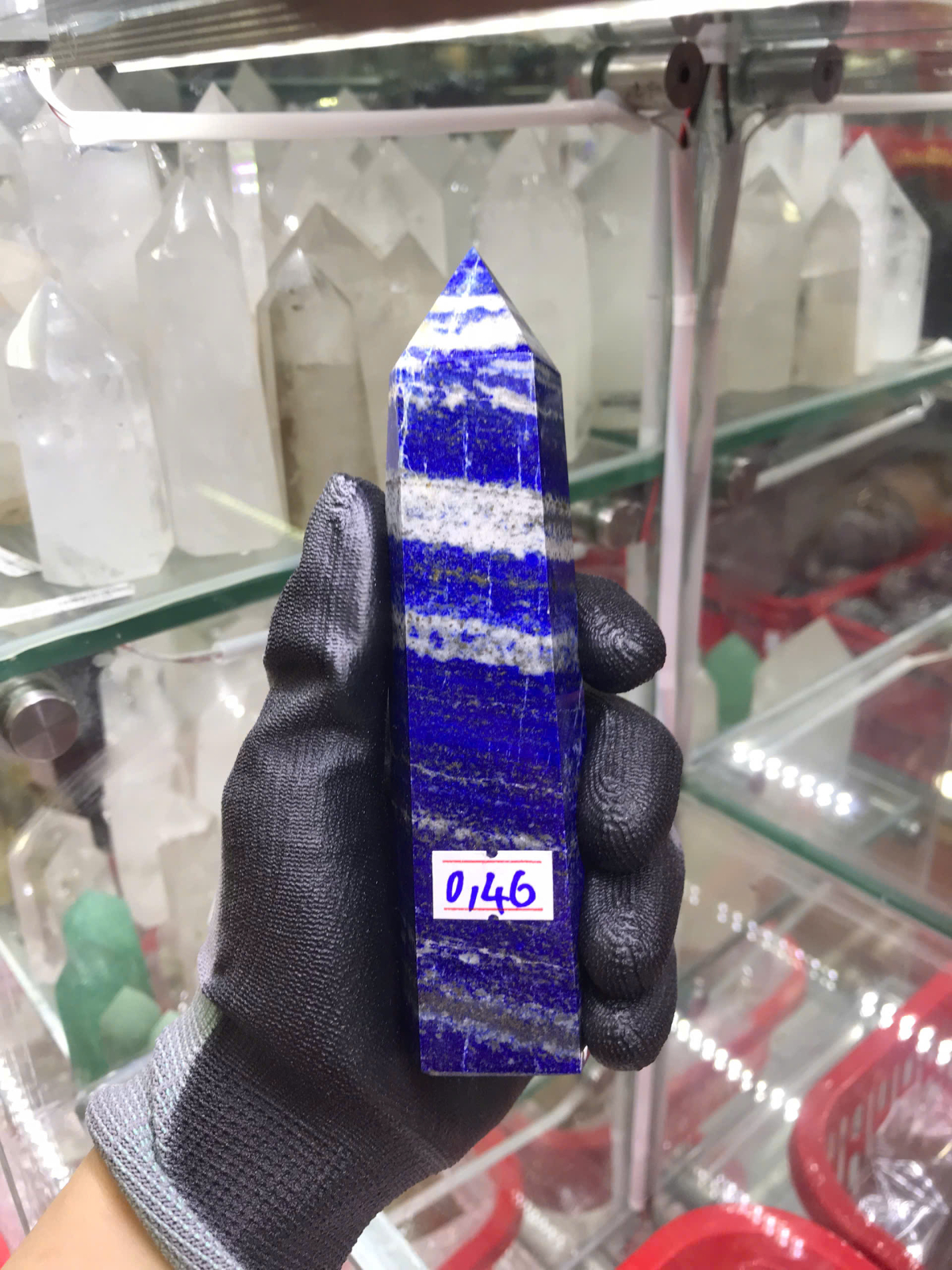 Trụ đá Lapis hàng cao cấp size 0.46kg cao 15cm