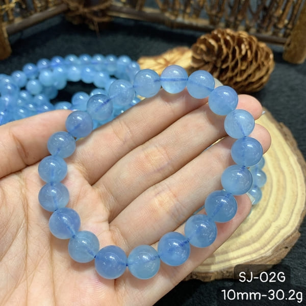 Vòng Tay Aquamarine Cao Cấp Size 10mm