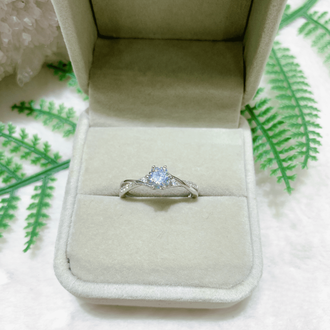 Nhẫn Bạc 925 Đính Đá Moissanite 5mm - RMO022