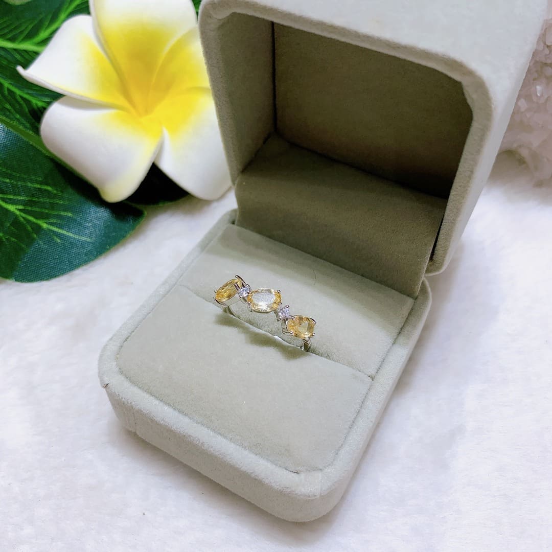 Nhẫn Đính Đá Citrine 4*6mm Bạc 925 - RCT011