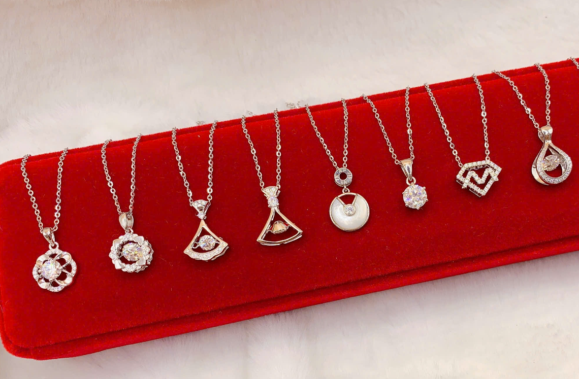 Dây chuyền bạc 925 gắn đá Moissanite