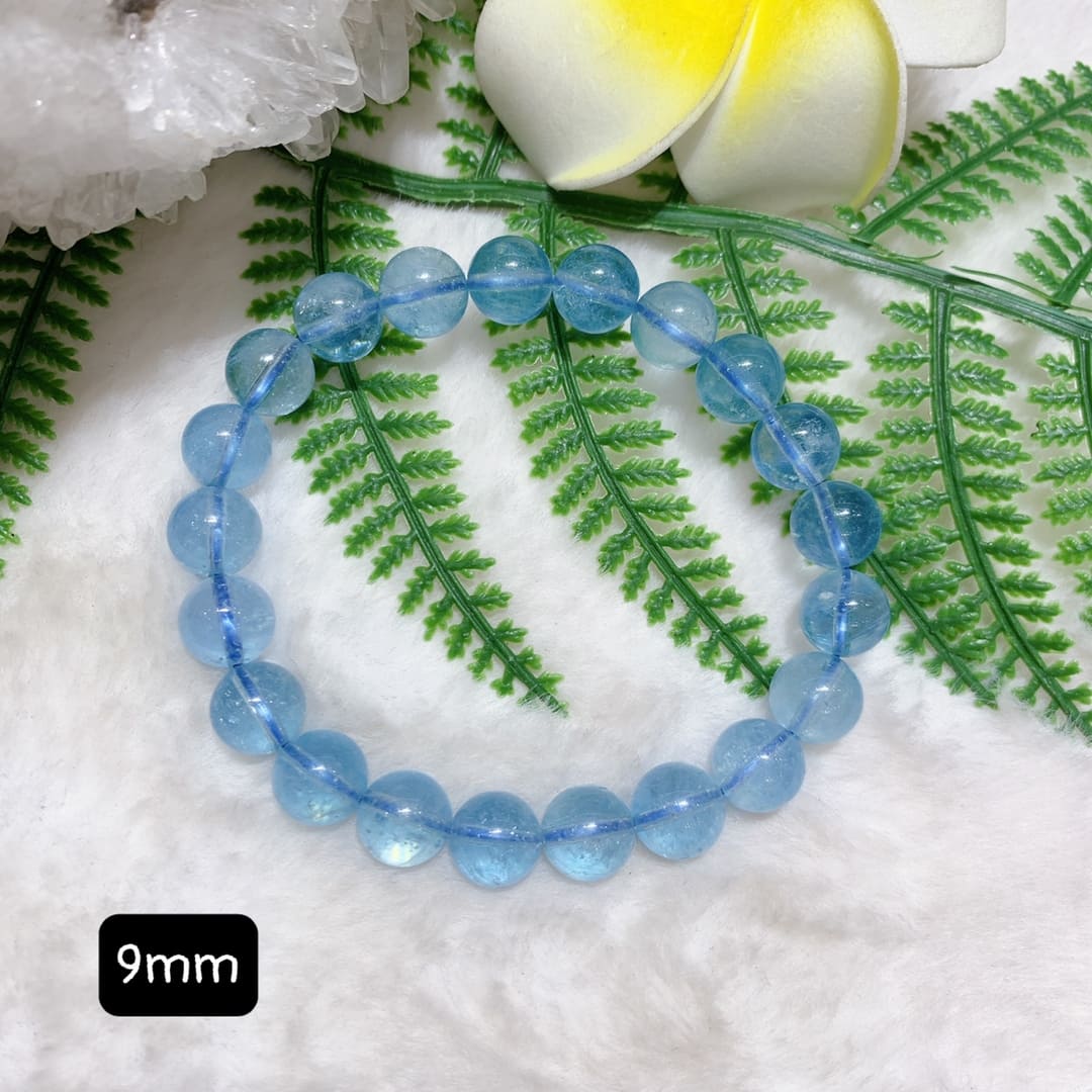 Vòng Tay Aquamarine Chuẩn 5A Size 9mm