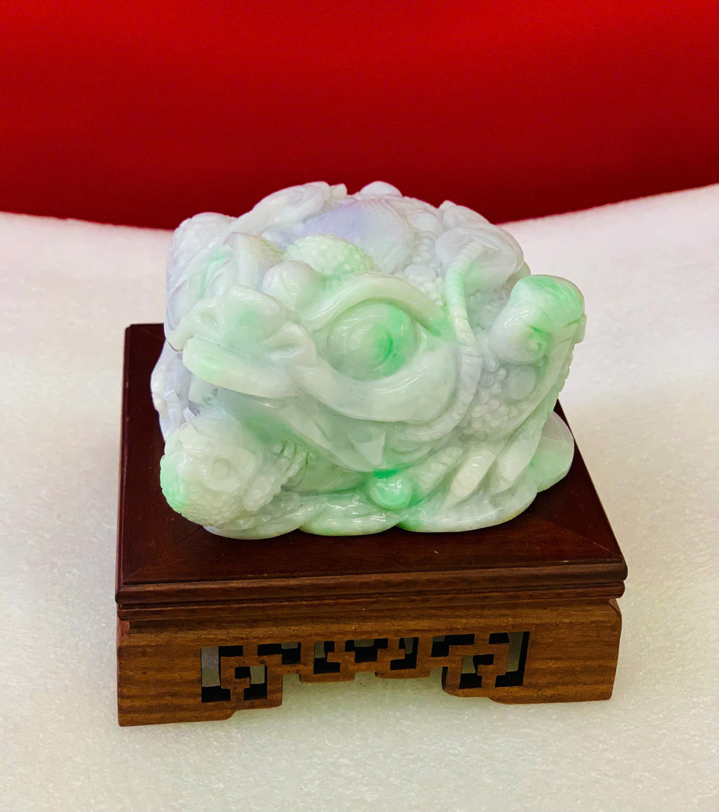 Thiềm Thừ Cẩm Thạch A ( KT: 10x10x10cm ) ( KL: 900gr )  