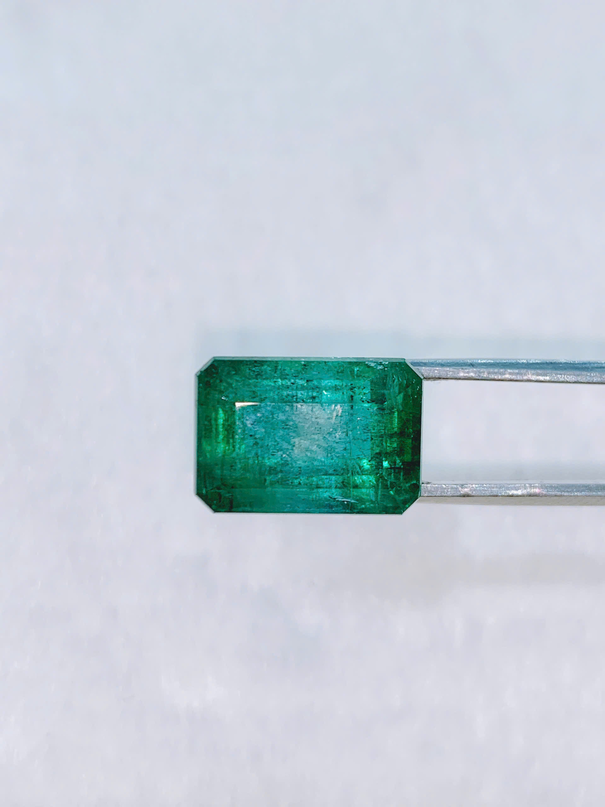 Mặt Đá Emerald Xanh Lục Bảo Hình Chữ Nhật size  13.6mm * 9.4mm 