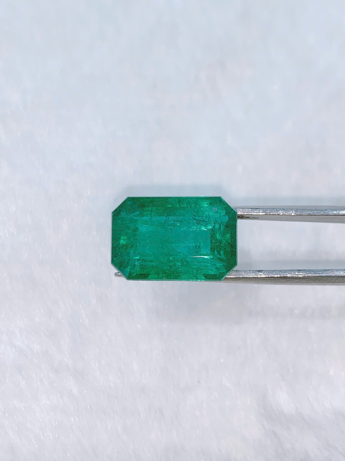 Mặt Đá Emerald Xanh Lục Bảo Hình Chữ Nhật size 13.8mm * 9.3mm