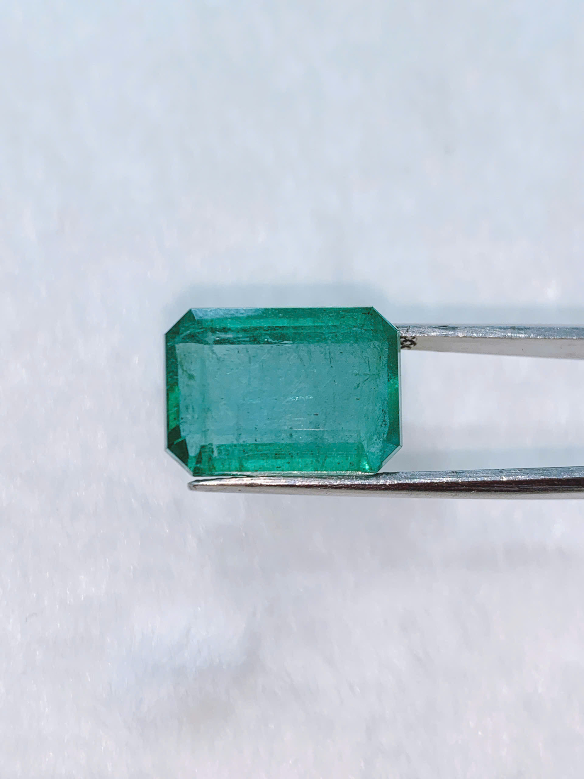 Mặt đá Emerald - Ngọc Lục Bảo hình chữ nhật size 14.5mm * 10.3mm