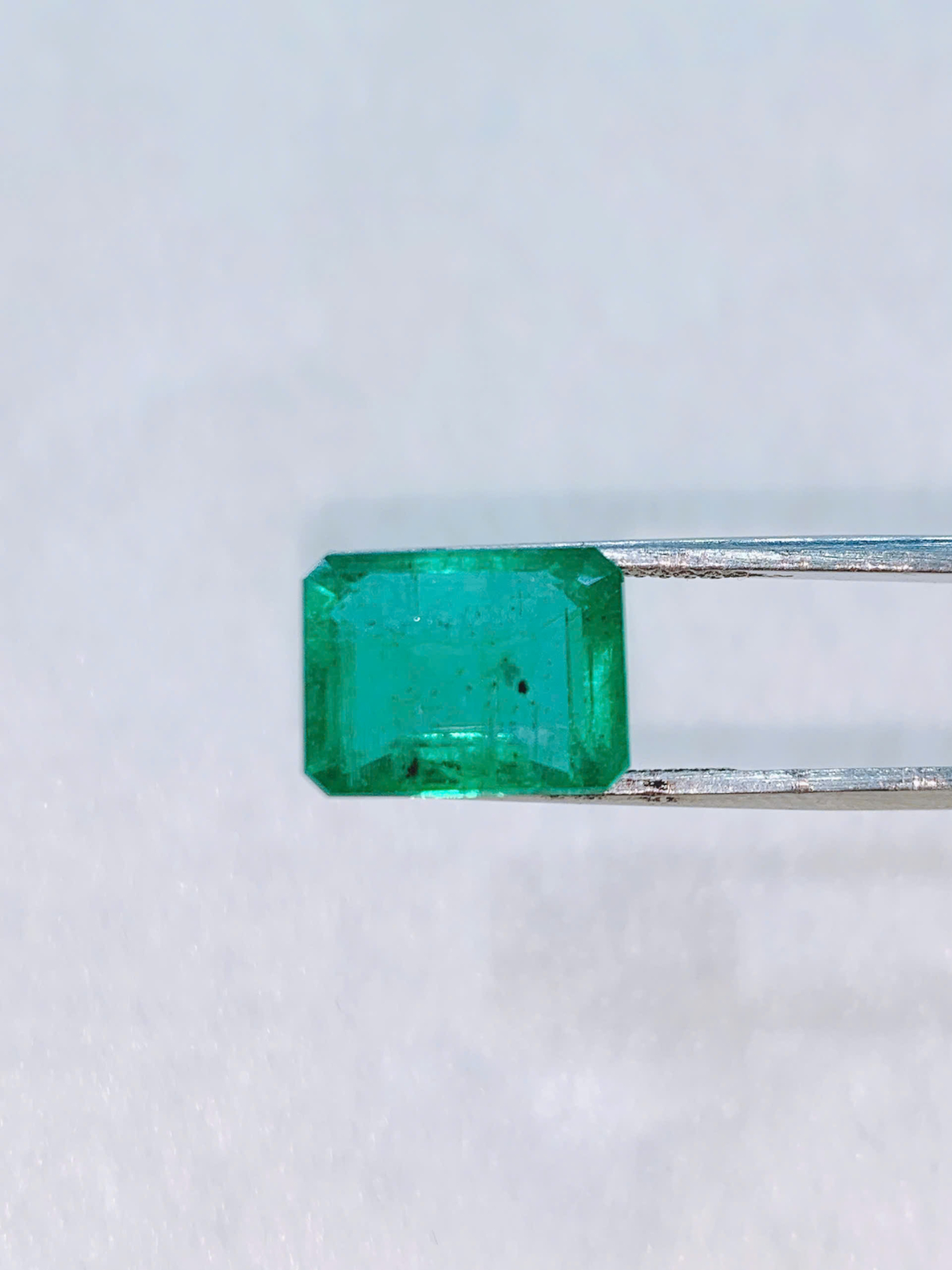 Mặt đá Emerald - Ngọc Lục Bảo hình chữ nhật size 10.9mm * 8.4mm