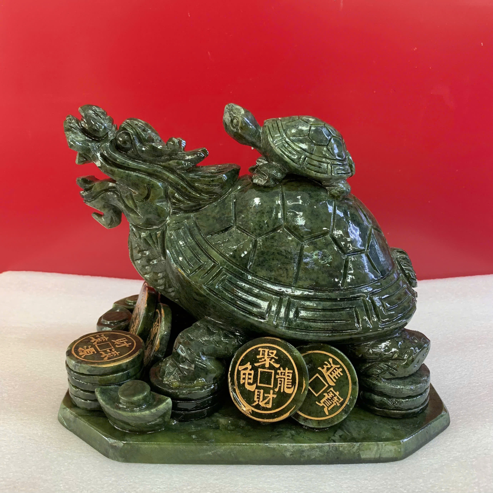 Long Quy đá Serpentine (KT: 22*17*20cm ) ( TL: 5400gr )