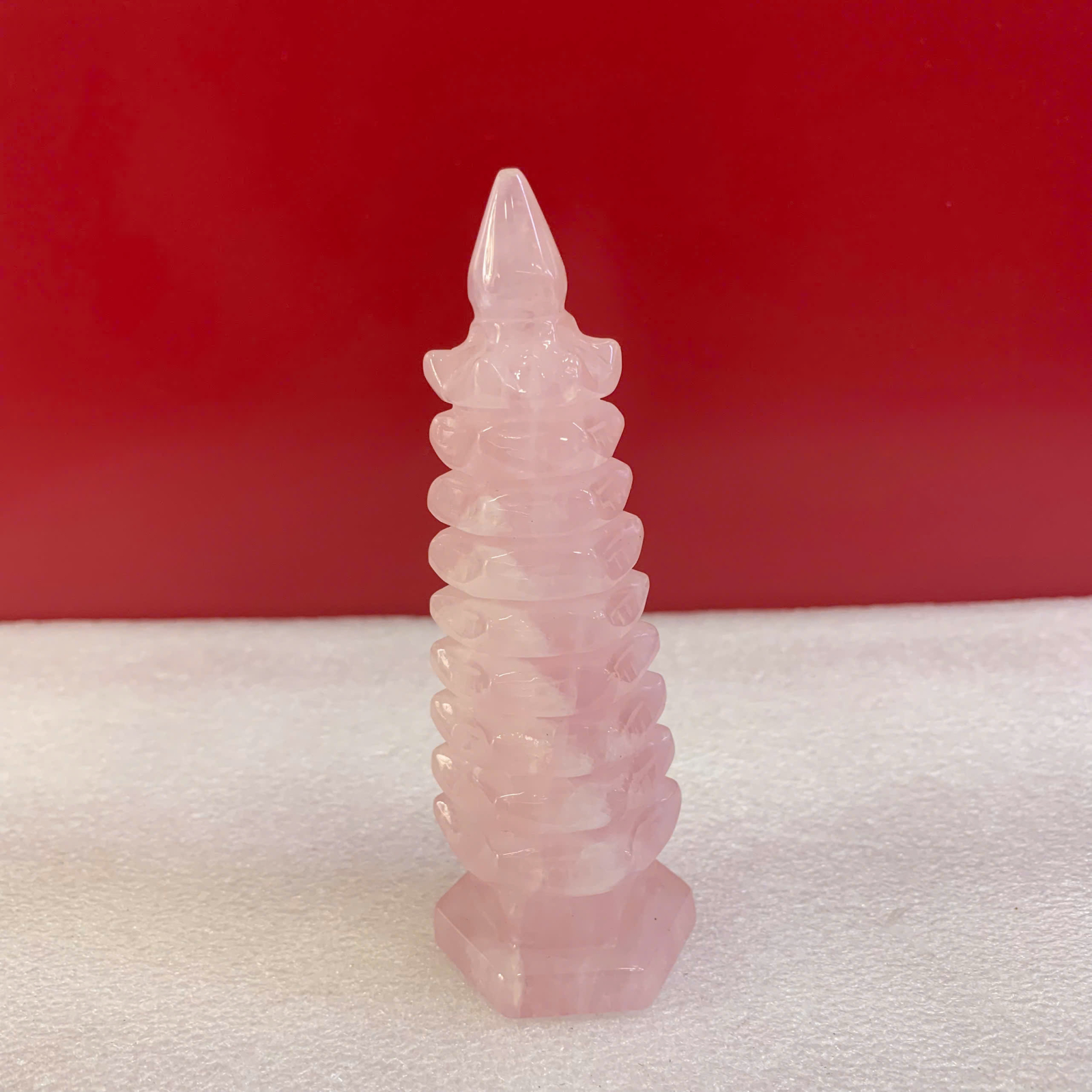 Tháp Văn Xương Thạch Anh Hồng size 11-15cm ( 1kg )