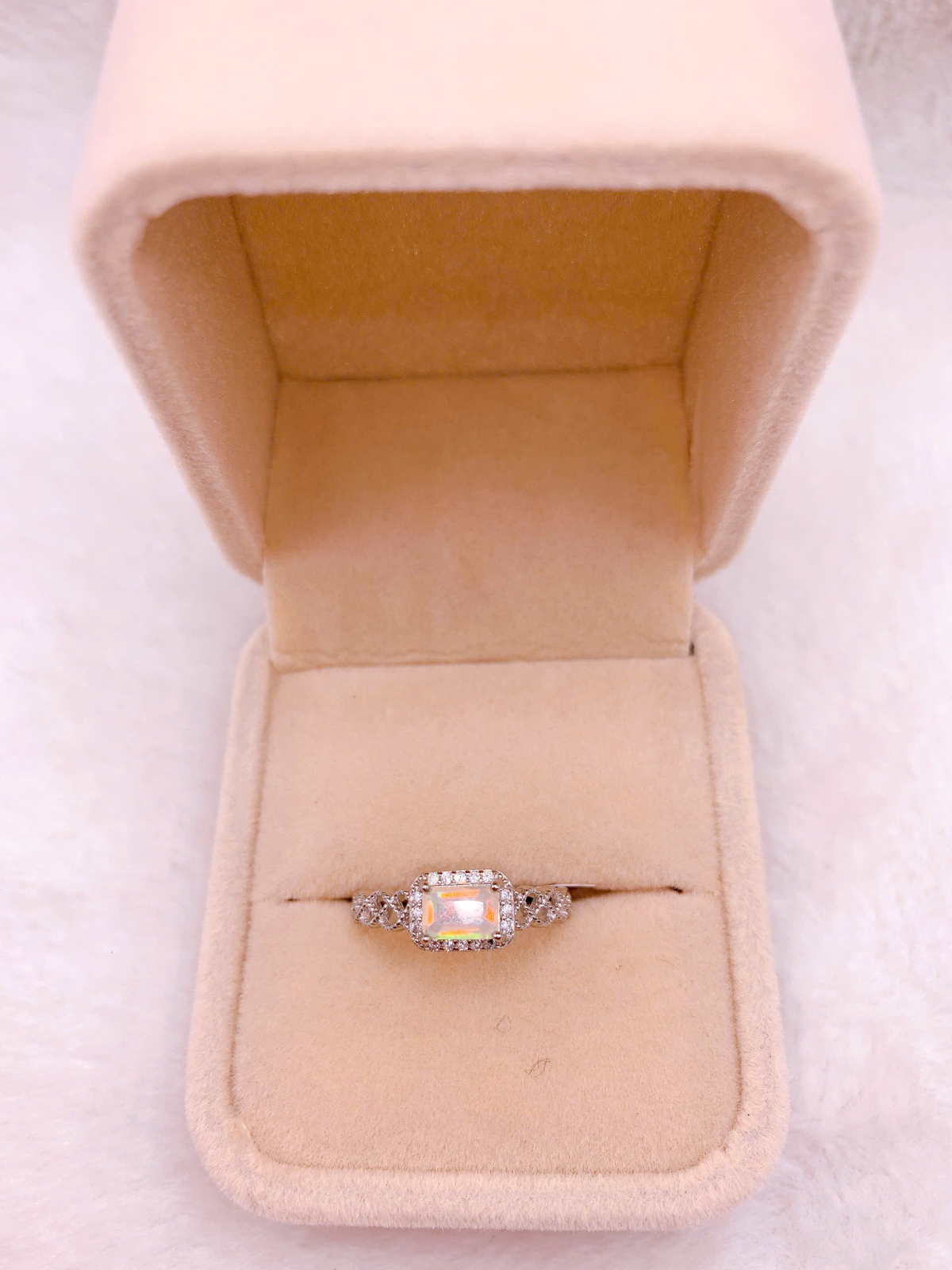 Nhẫn bạc đá Opal - RBO322