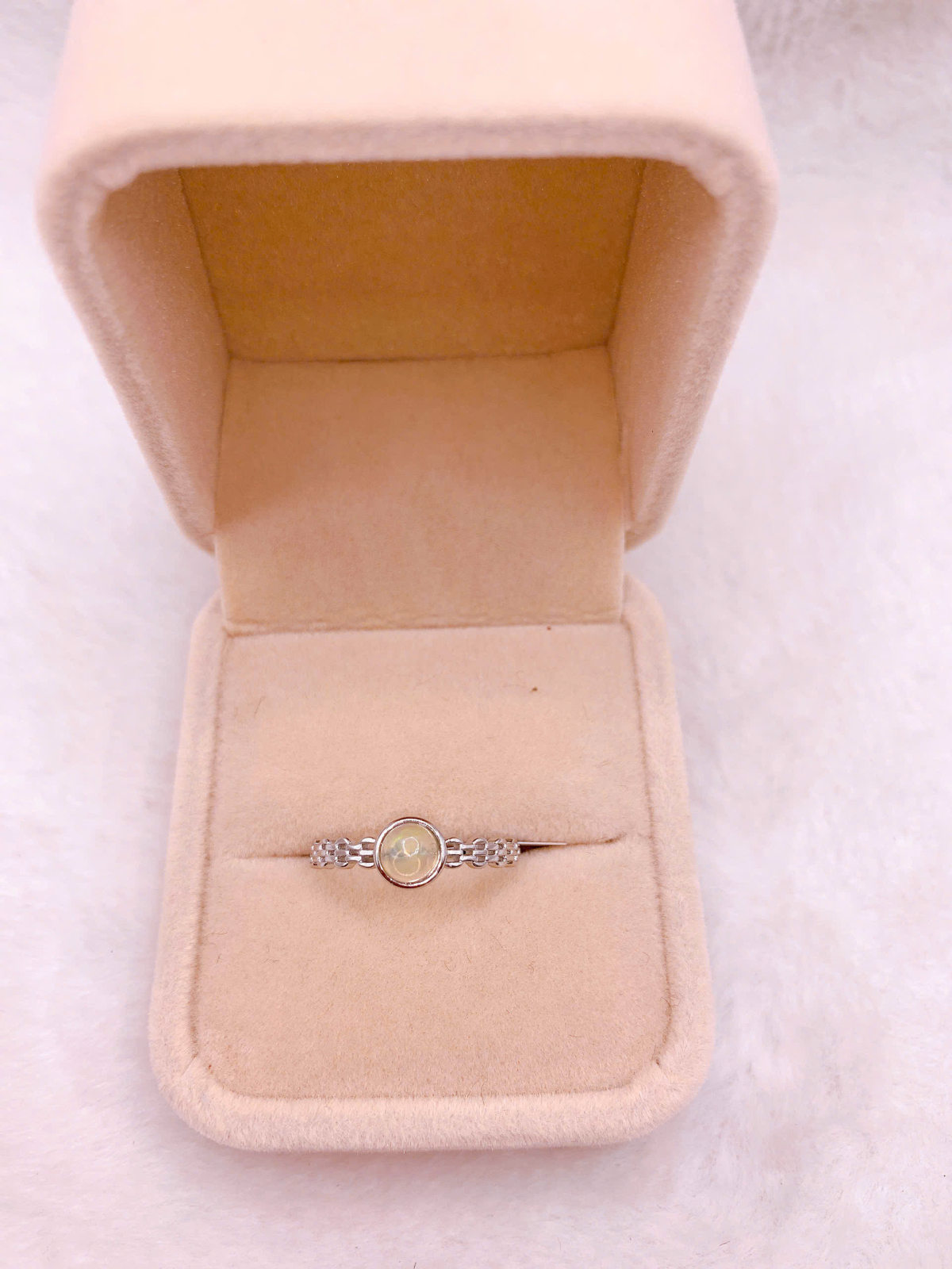Nhẫn bạc đá Opal - RBO429