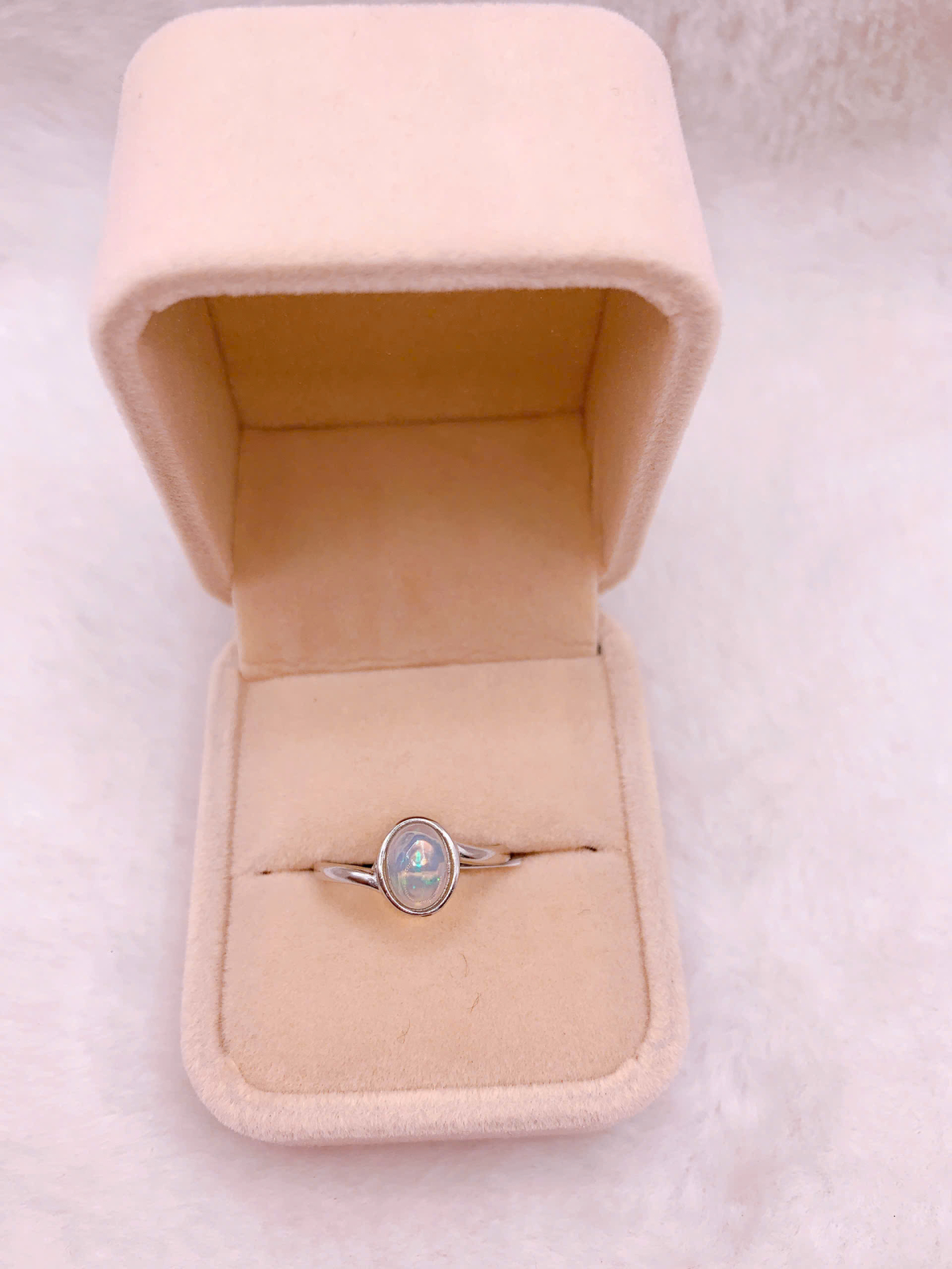 Nhẫn bạc đá Opal - RBO414