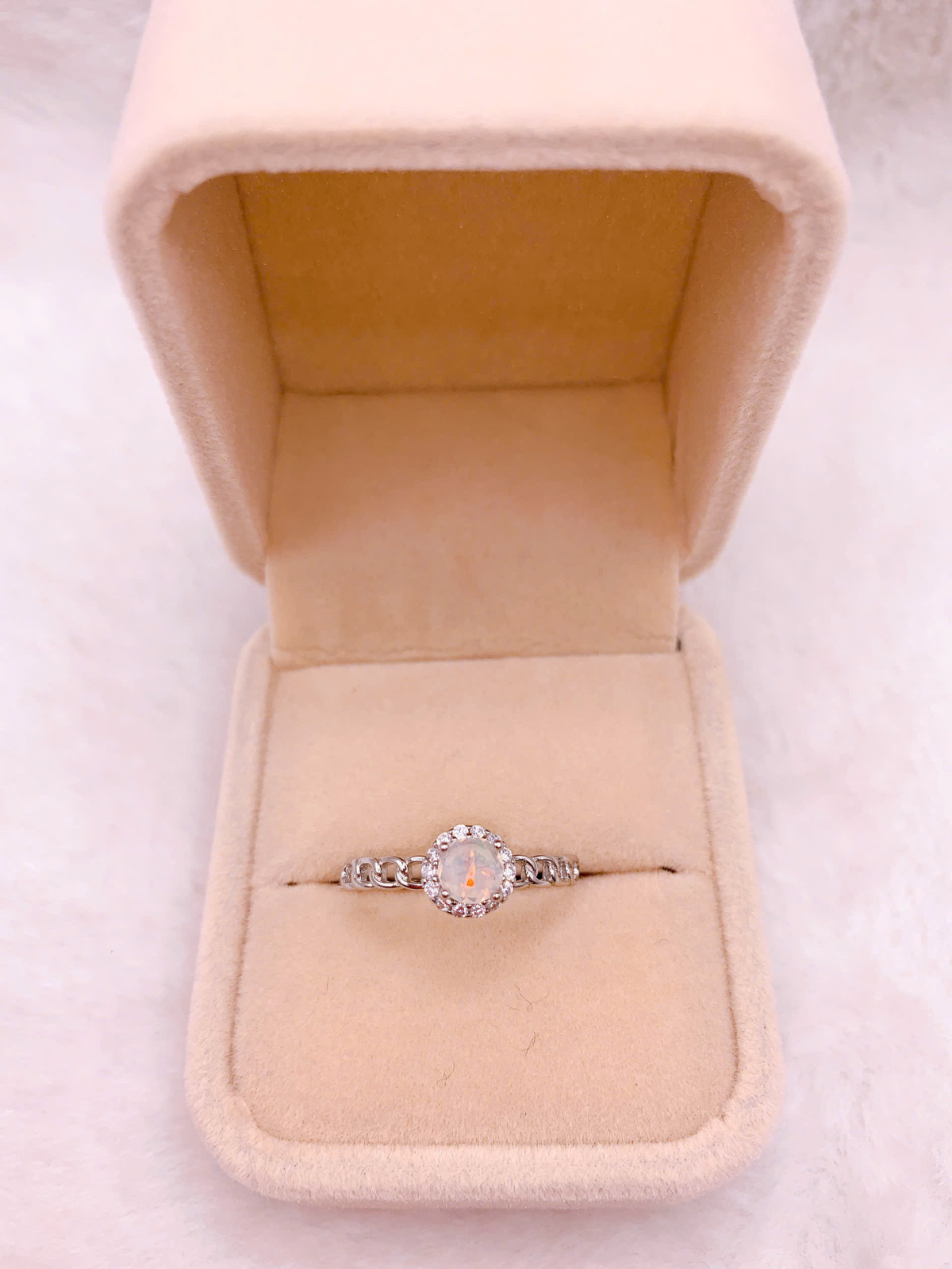 Nhẫn bạc đá Opal - RBO338