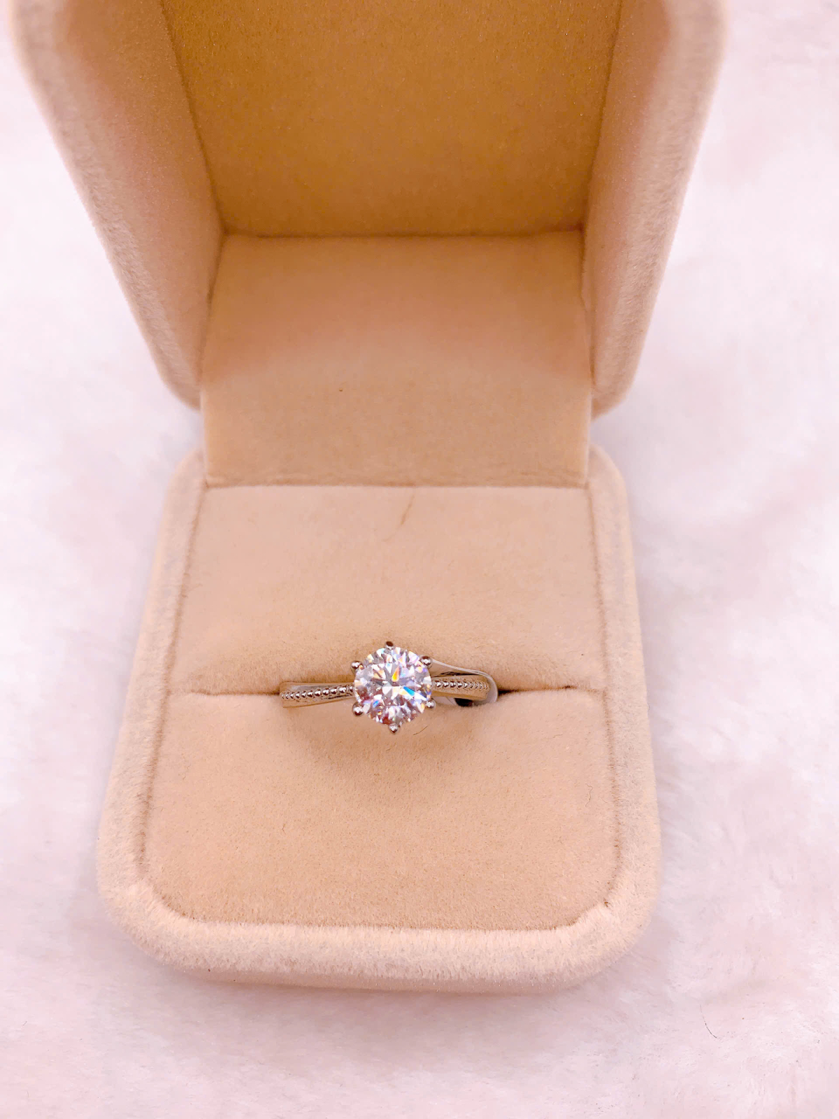 Nhẫn Bạc 925 Đính Đá Moissanite - RMX091