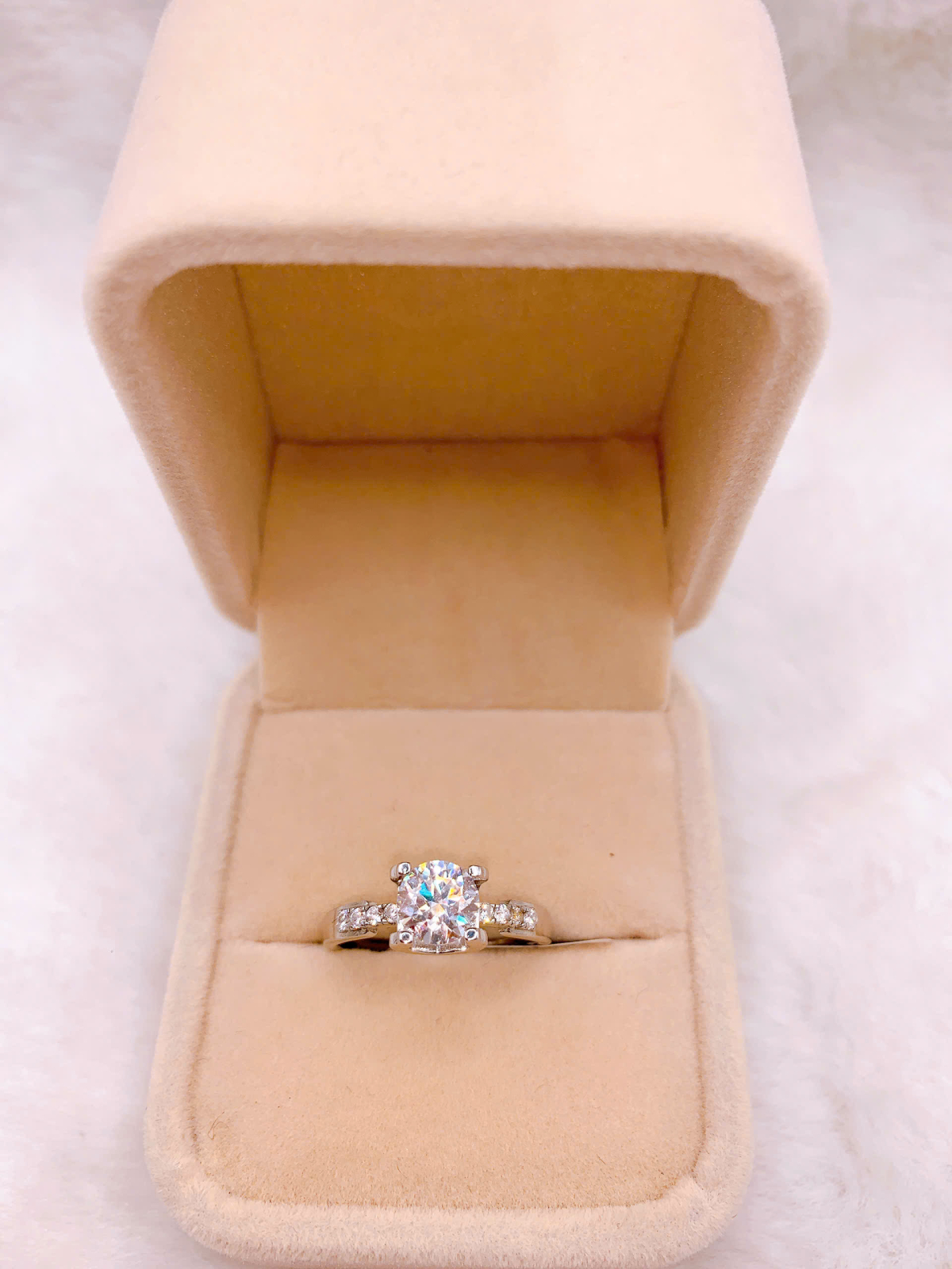 Nhẫn bạc Đính Đá Moissanite - RMX045