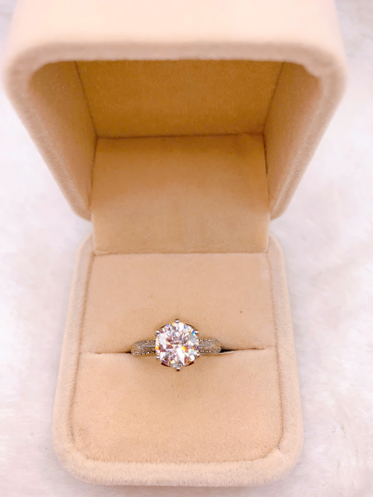 Nhẫn bạc Đính Đá Moissanite - RMX014