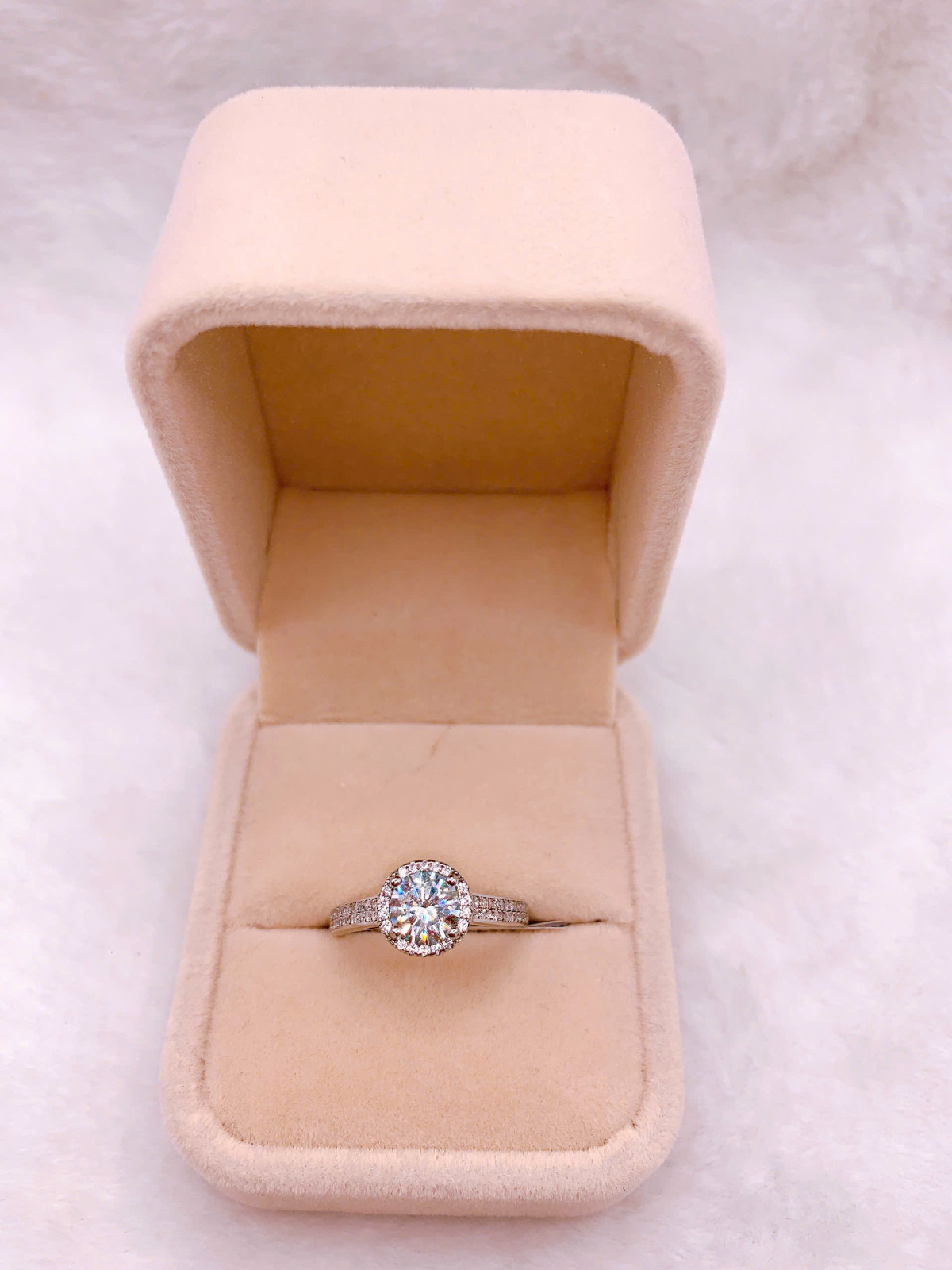 Nhẫn bạc Đính Đá Moissanite - RMO249