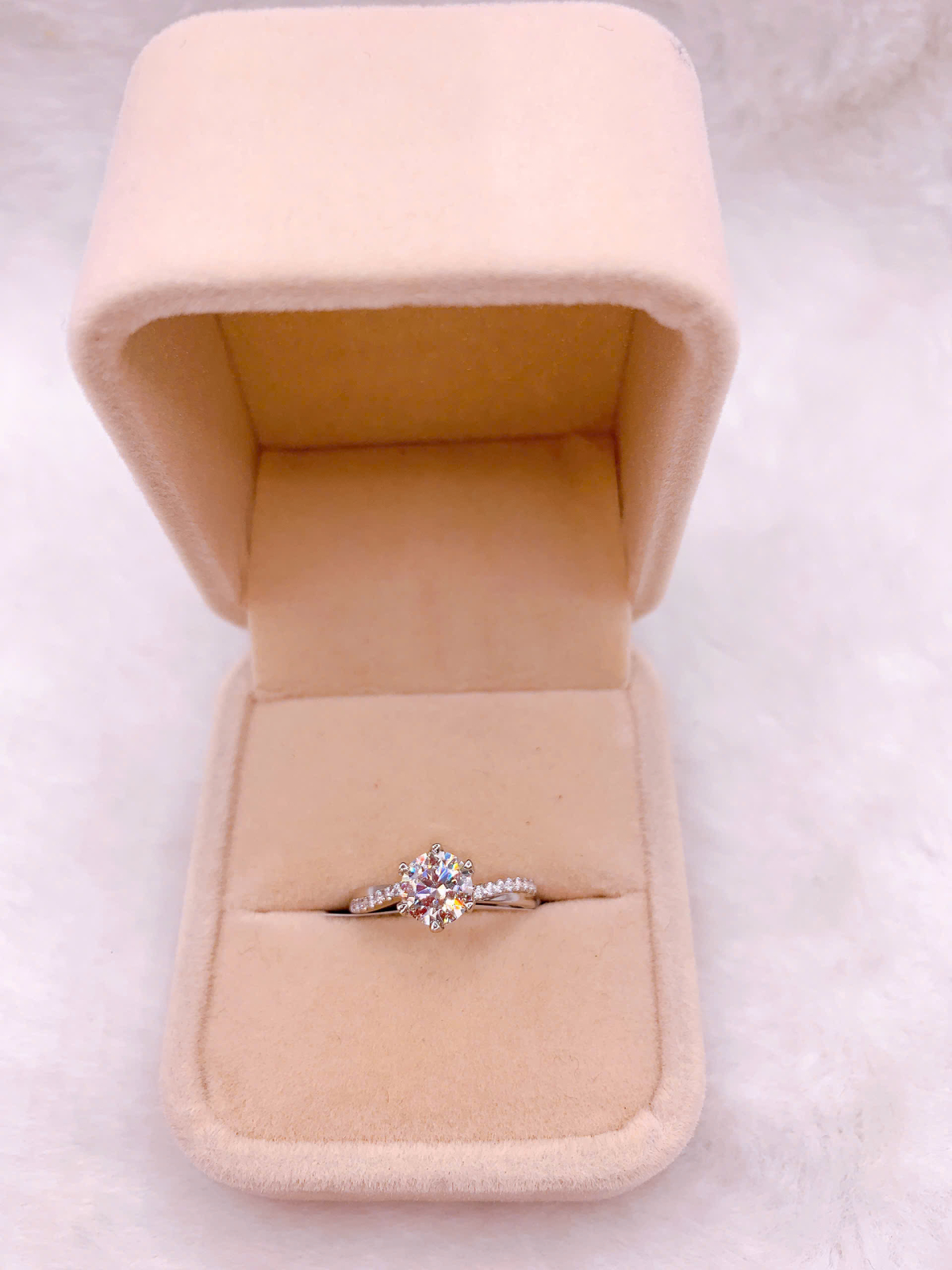 Nhẫn bạc Đính Đá Moissanite - RMX081