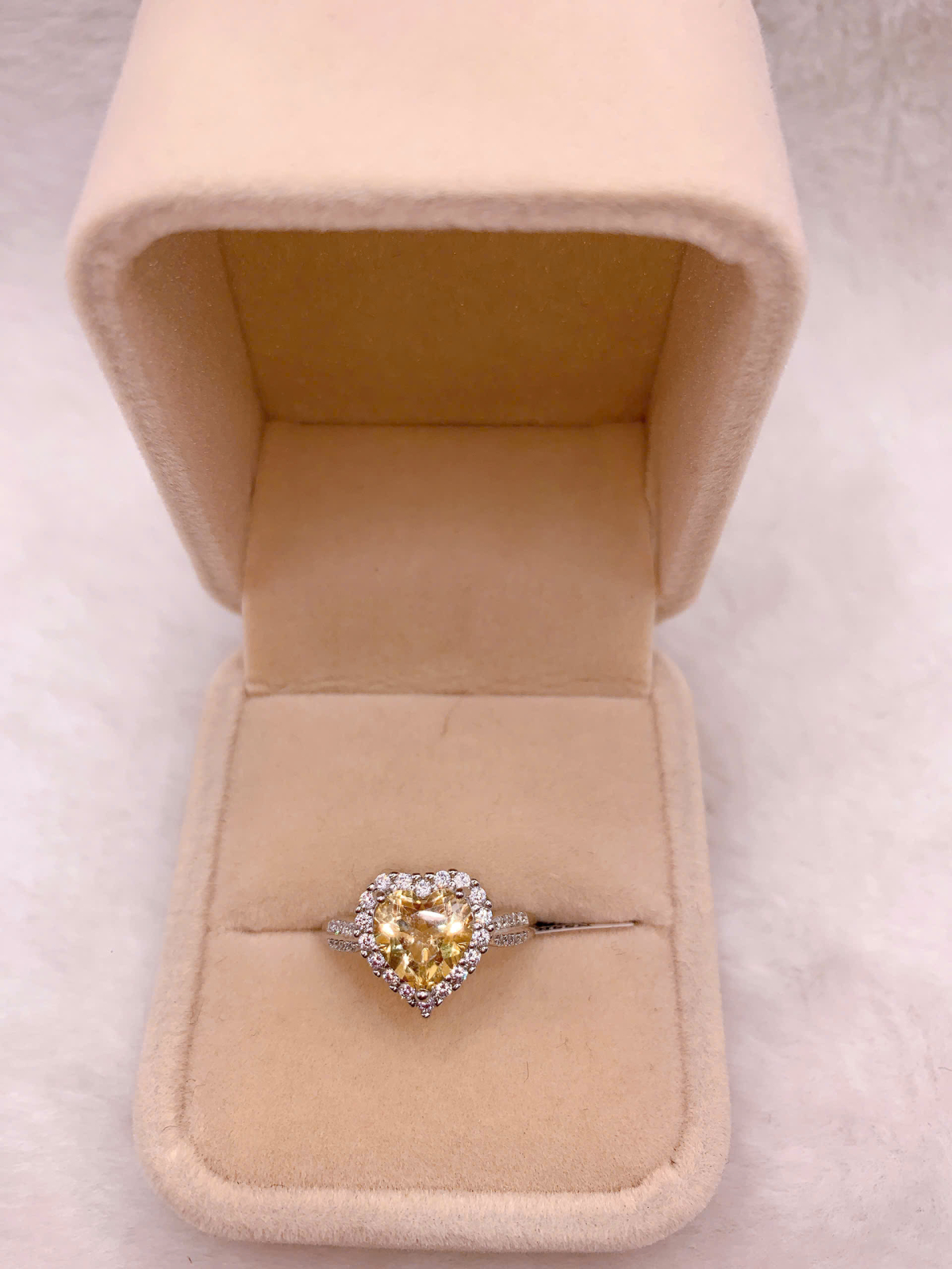 Nhẫn Đính Đá Citrine Bạc 925 - RCT205