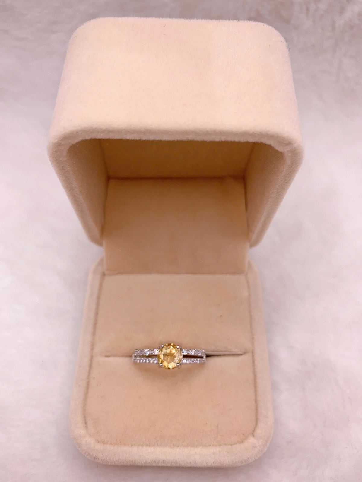 Nhẫn Đính Đá Citrine Bạc 925 - RCT215