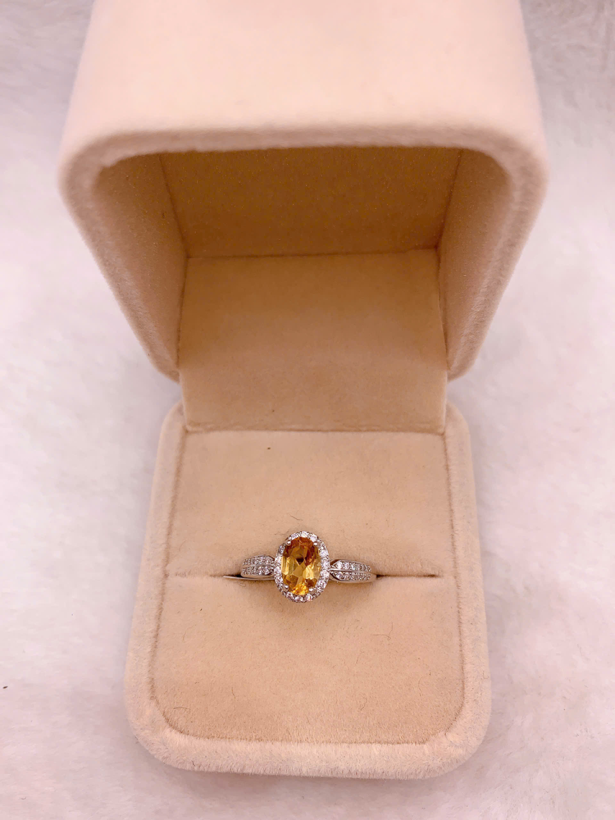 Nhẫn Đính Đá Citrine Bạc 925 - RCT068