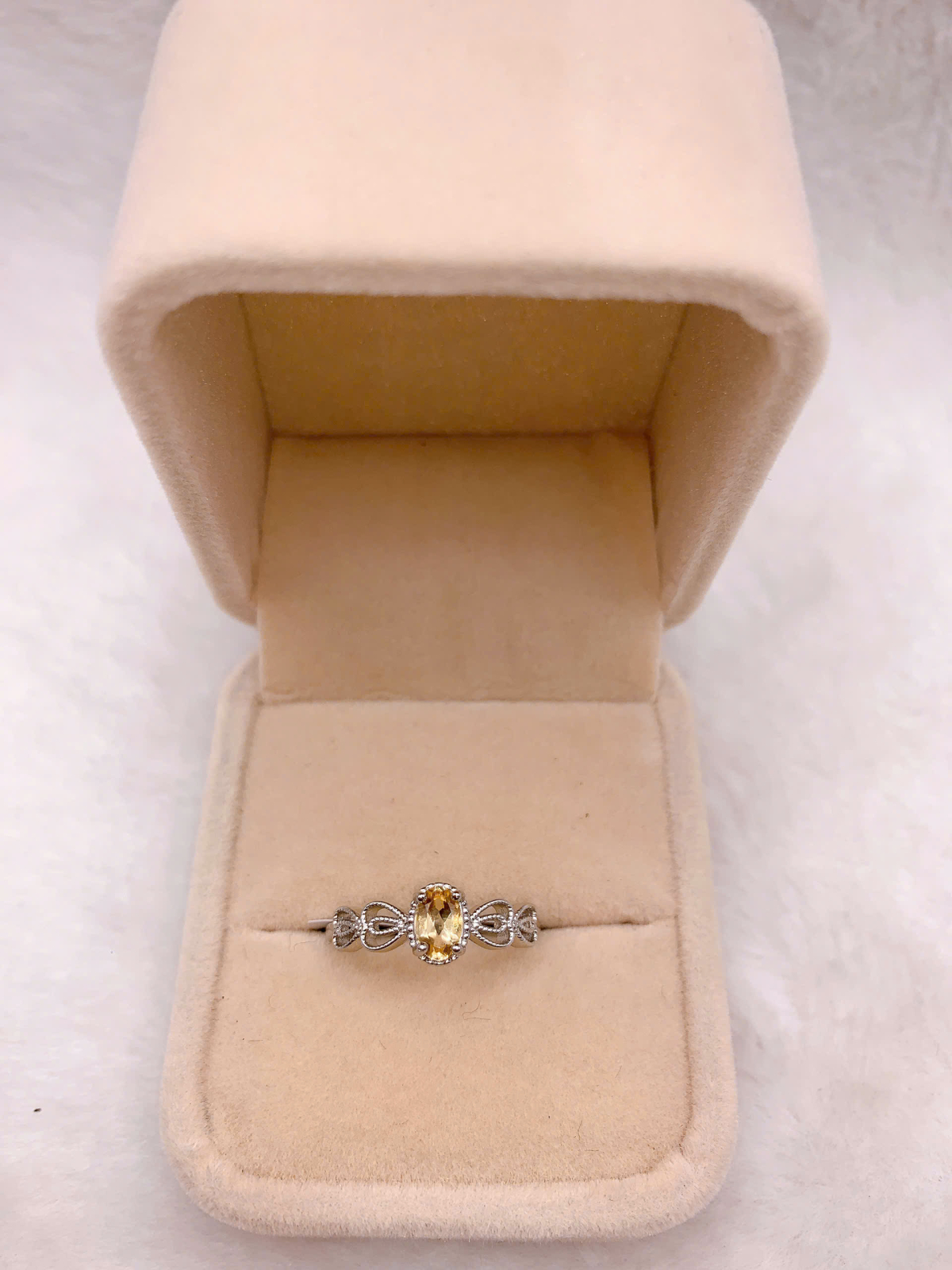 Nhẫn Đính Đá Citrine Bạc 925 - RCT059