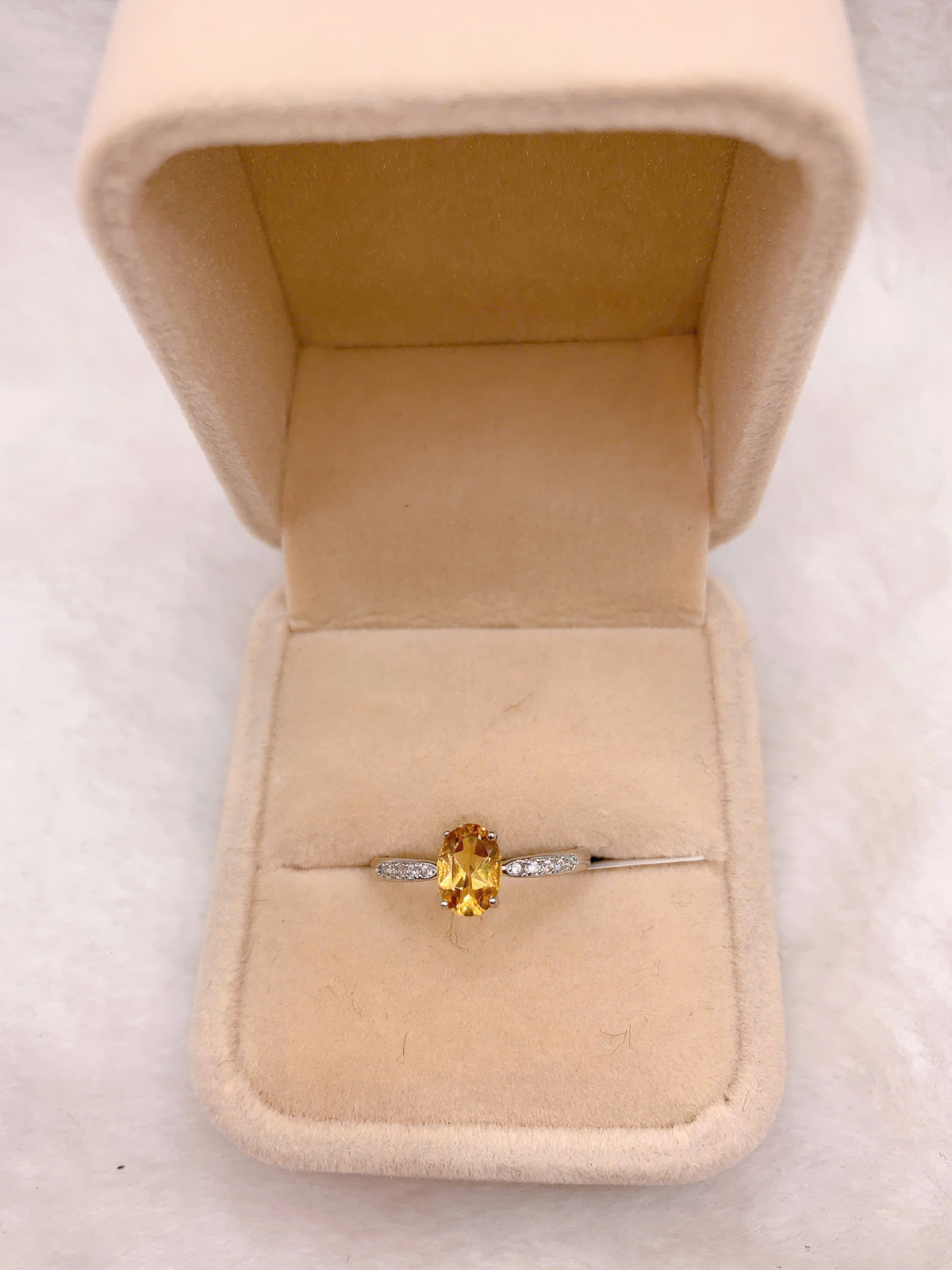 Nhẫn Đính Đá Citrine Bạc 925 - RCT165