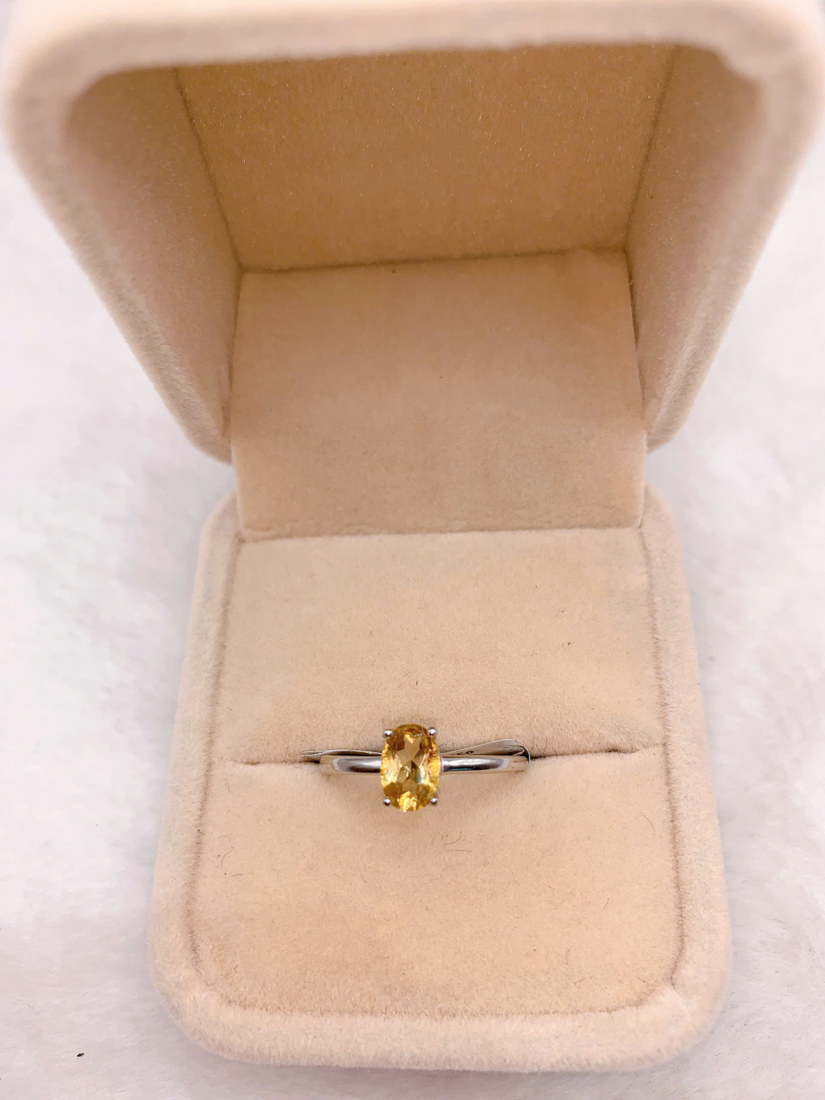 Nhẫn Đính Đá Citrine Bạc 925 - RCT131
