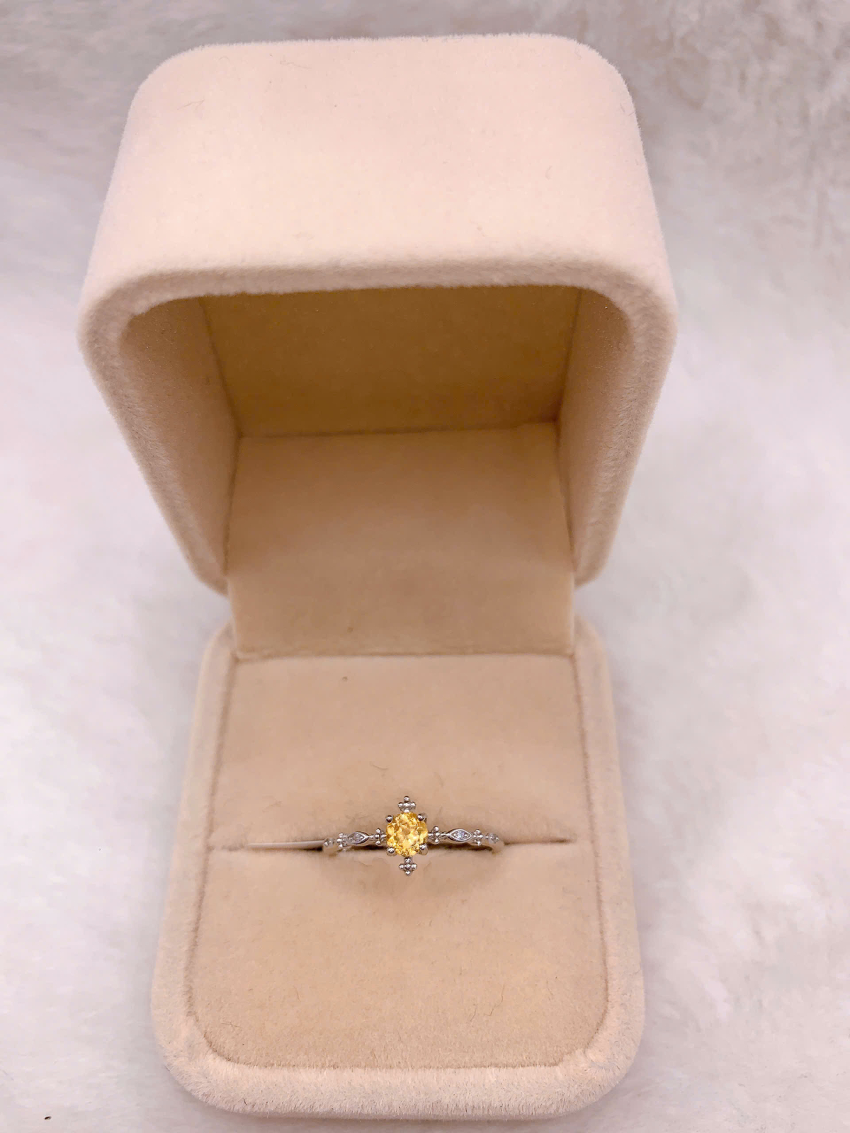 Nhẫn Đính Đá Citrine Bạc 925 - RCT206