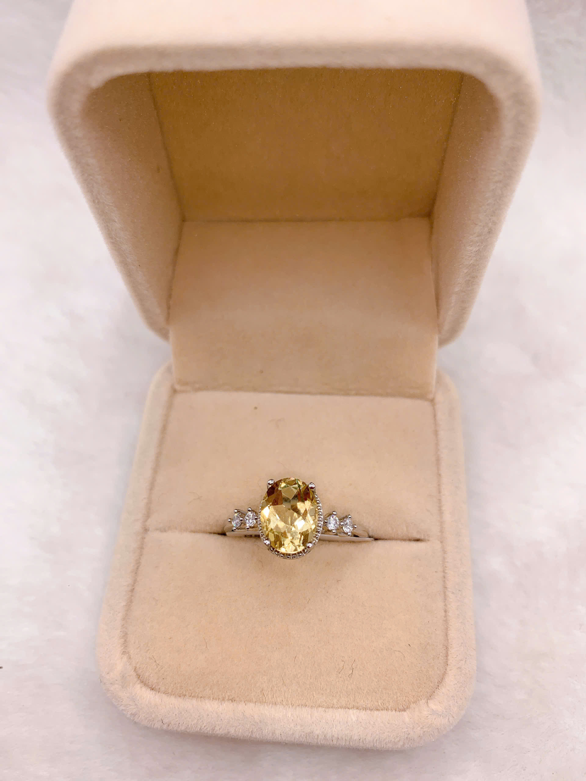Nhẫn Đính Đá Citrine Bạc 925 - RCT062