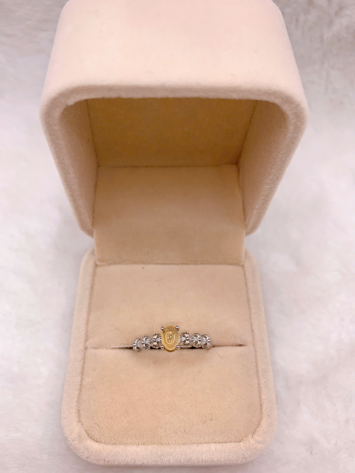 Nhẫn Đính Đá Citrine Bạc 925 - RCT222
