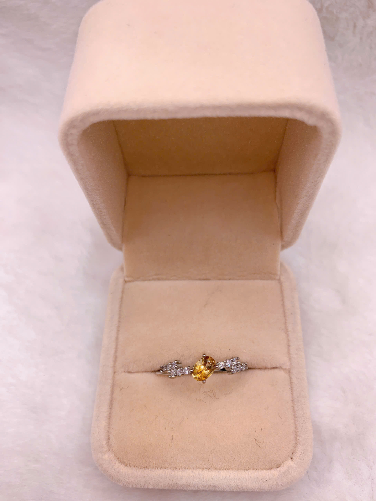 Nhẫn Đính Đá Citrine Bạc 925 - RCT130