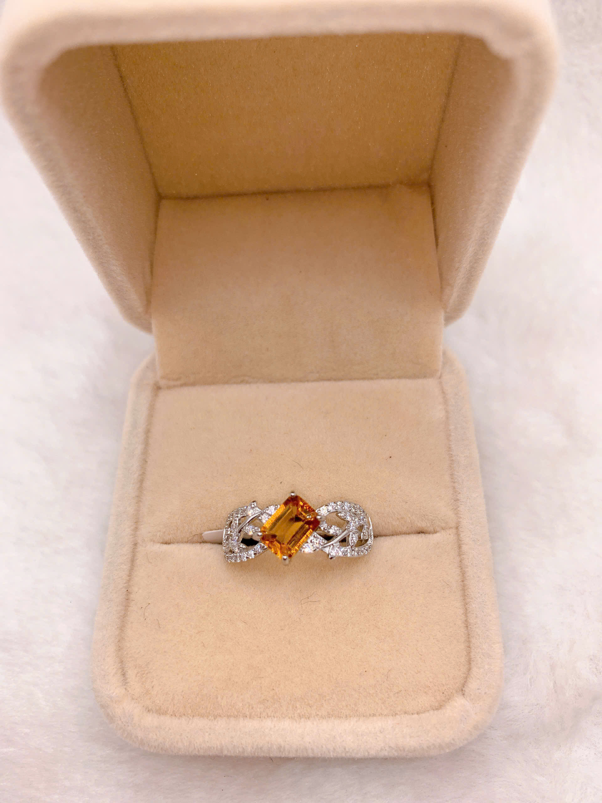 Nhẫn Đính Đá Citrine Bạc 925 - RCT220