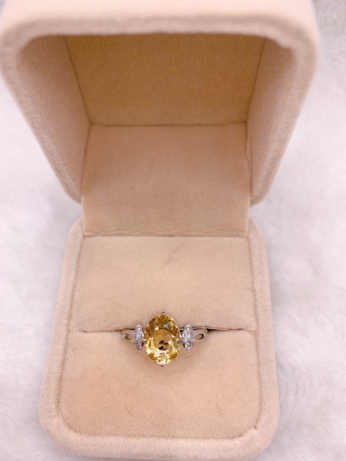 Nhẫn Đính Đá Citrine Bạc 925 - RCT044