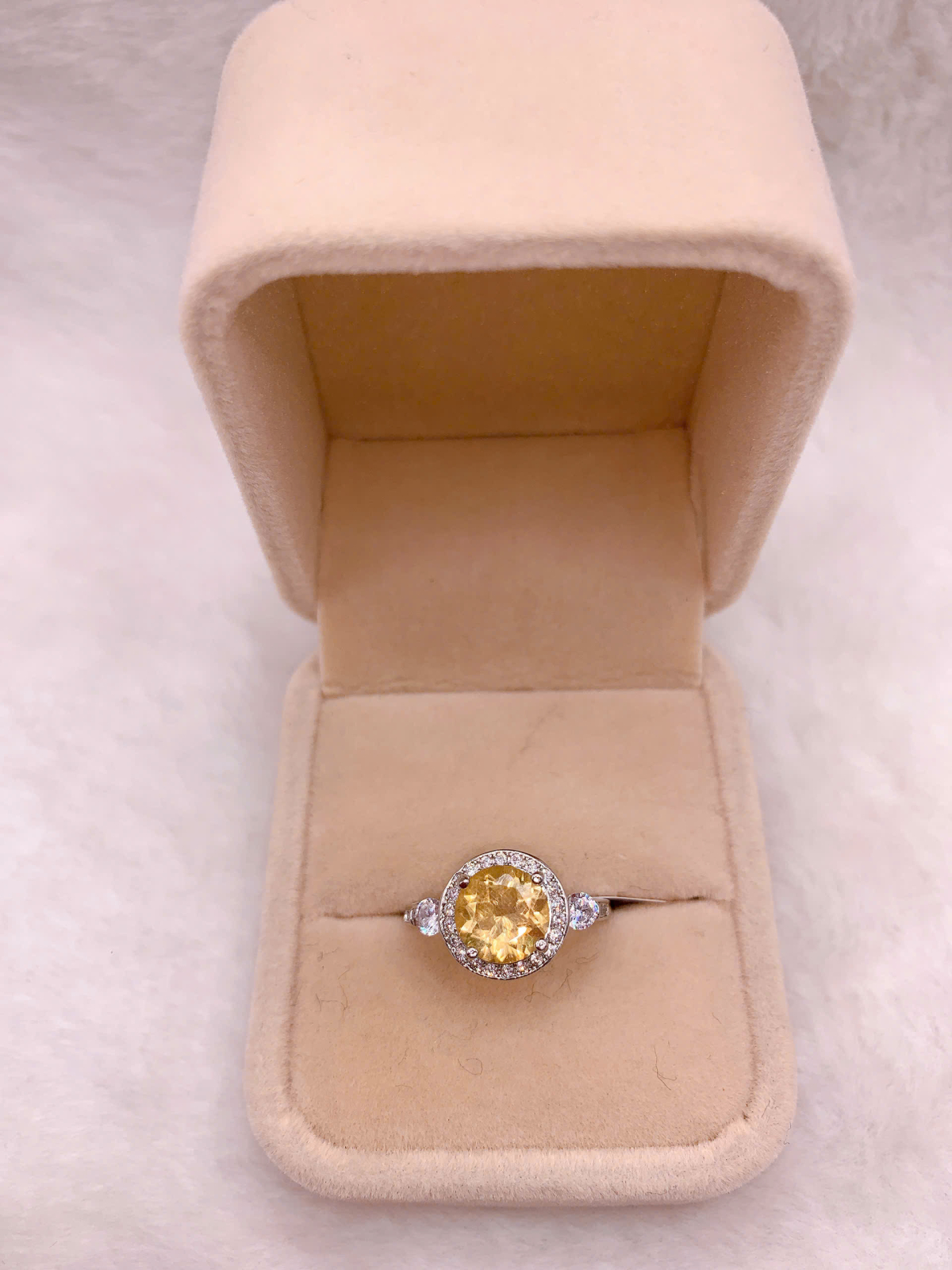 Nhẫn Đính Đá Citrine Bạc 925 - RCT129