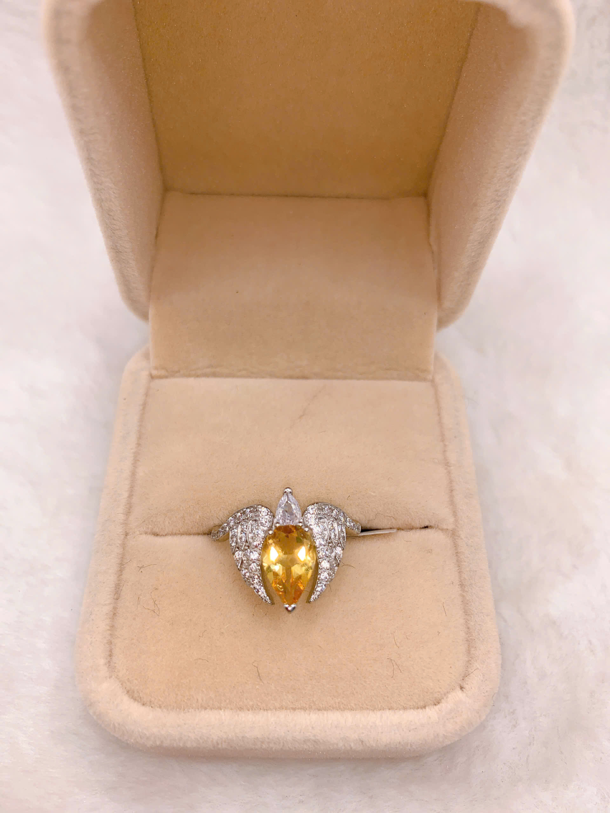 Nhẫn Đính Đá Citrine Bạc 925 - RCT021