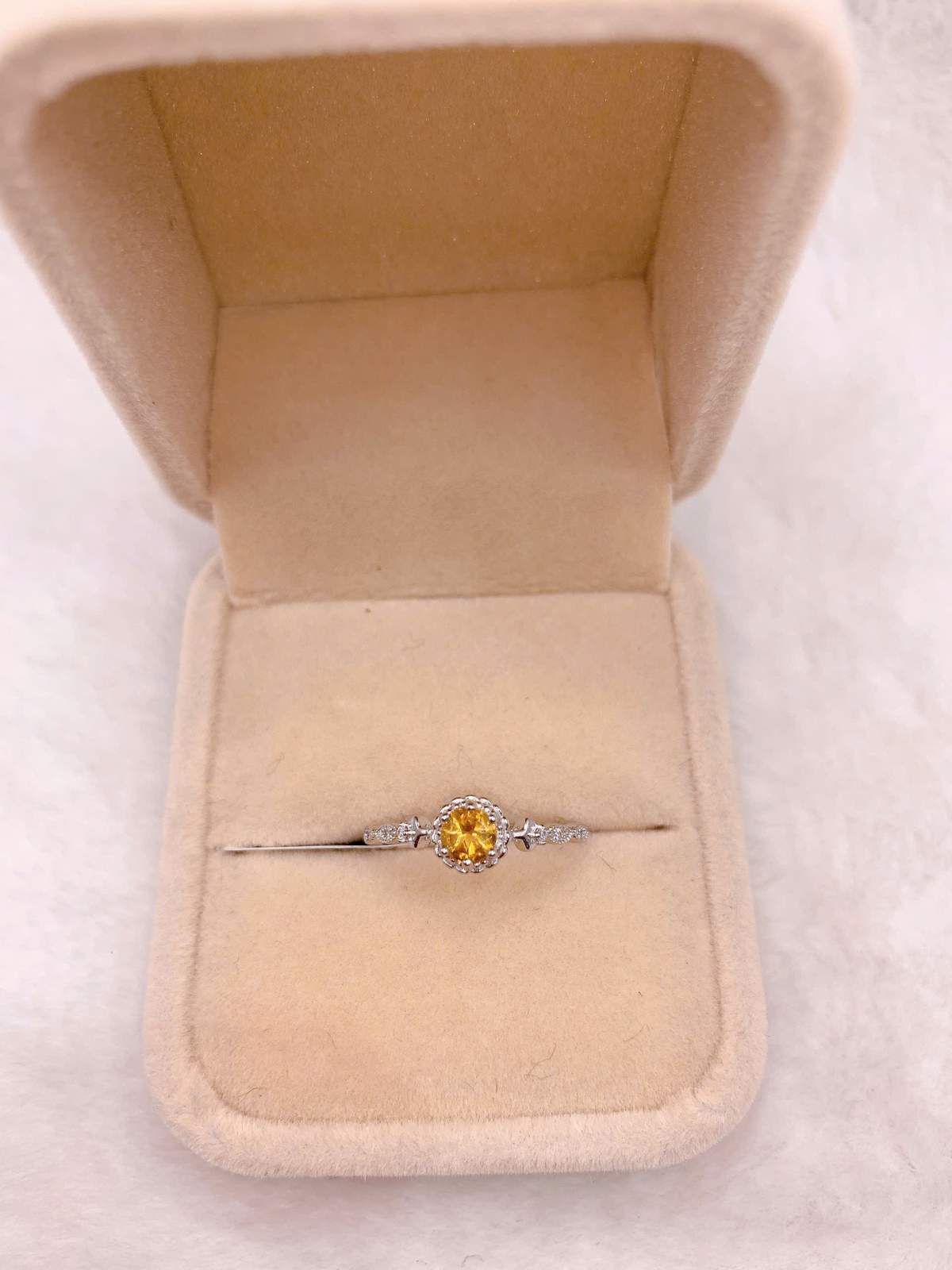 Nhẫn Đính Đá Citrine Bạc 925 - RCT217