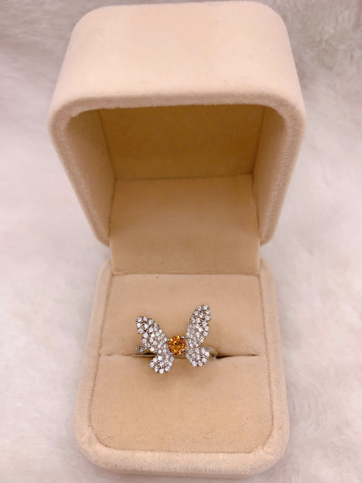 Nhẫn Đính Đá Citrine Bạc 925 - RCT063