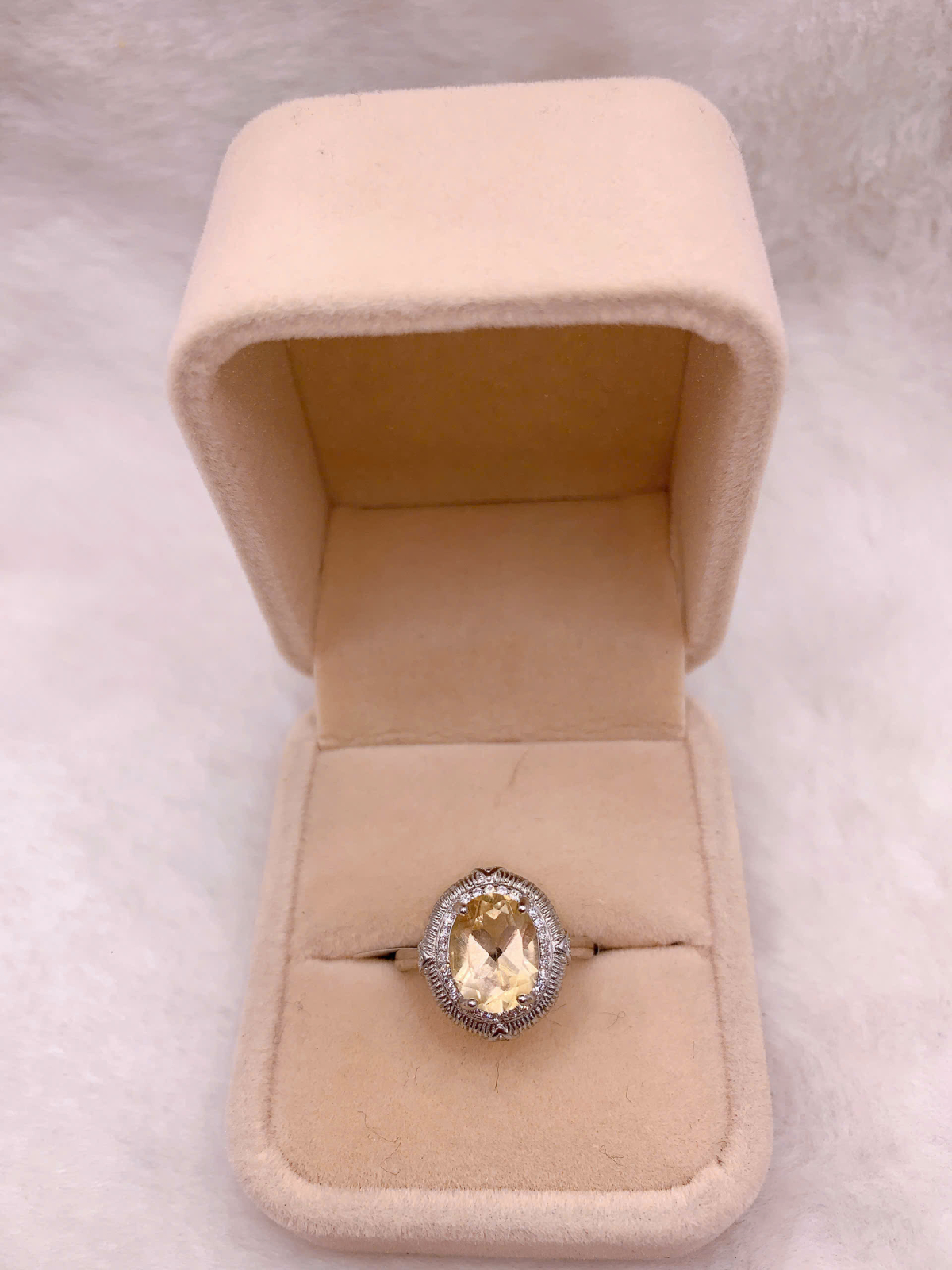 Nhẫn Đính Đá Citrine Bạc 925 - RCT023