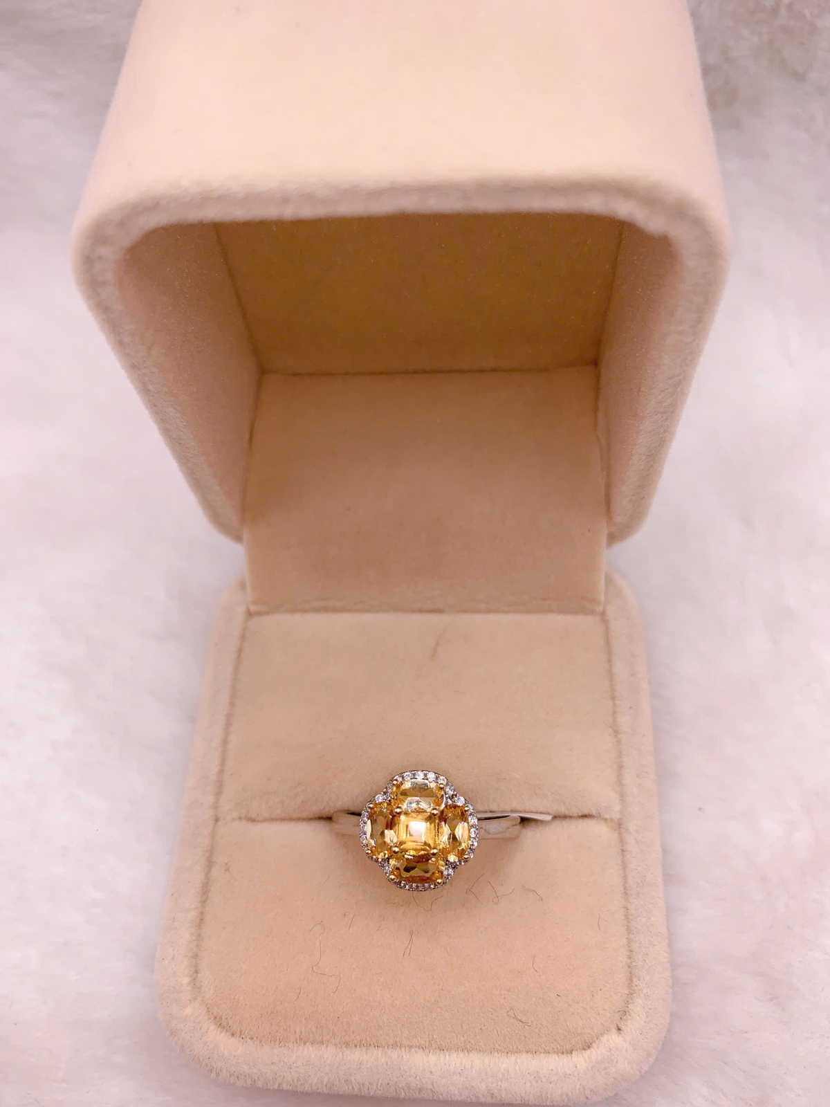 Nhẫn Đính Đá Citrine Bạc 925 - RCT103