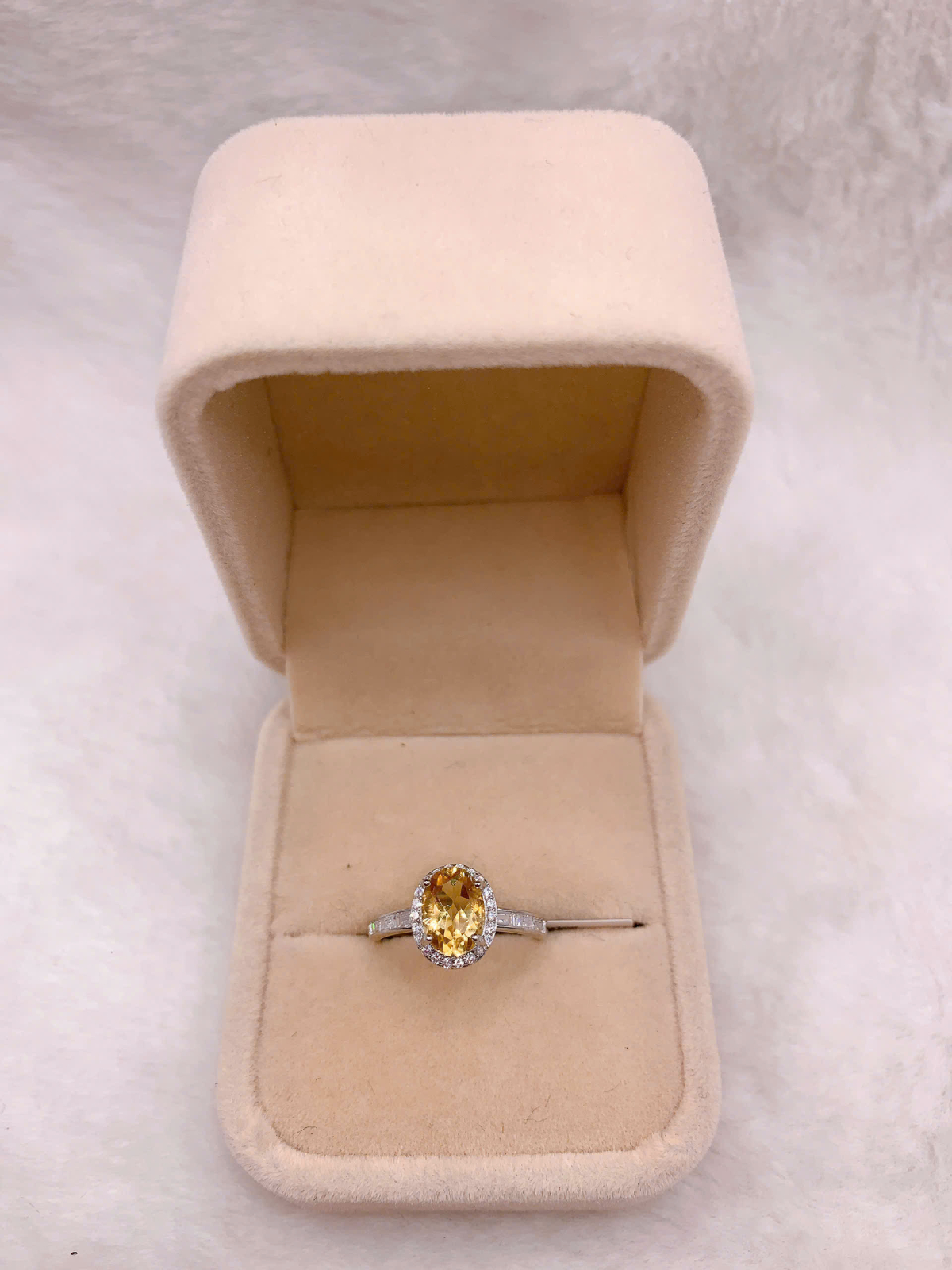 Nhẫn Đính Đá Citrine Bạc 925 - RCT151