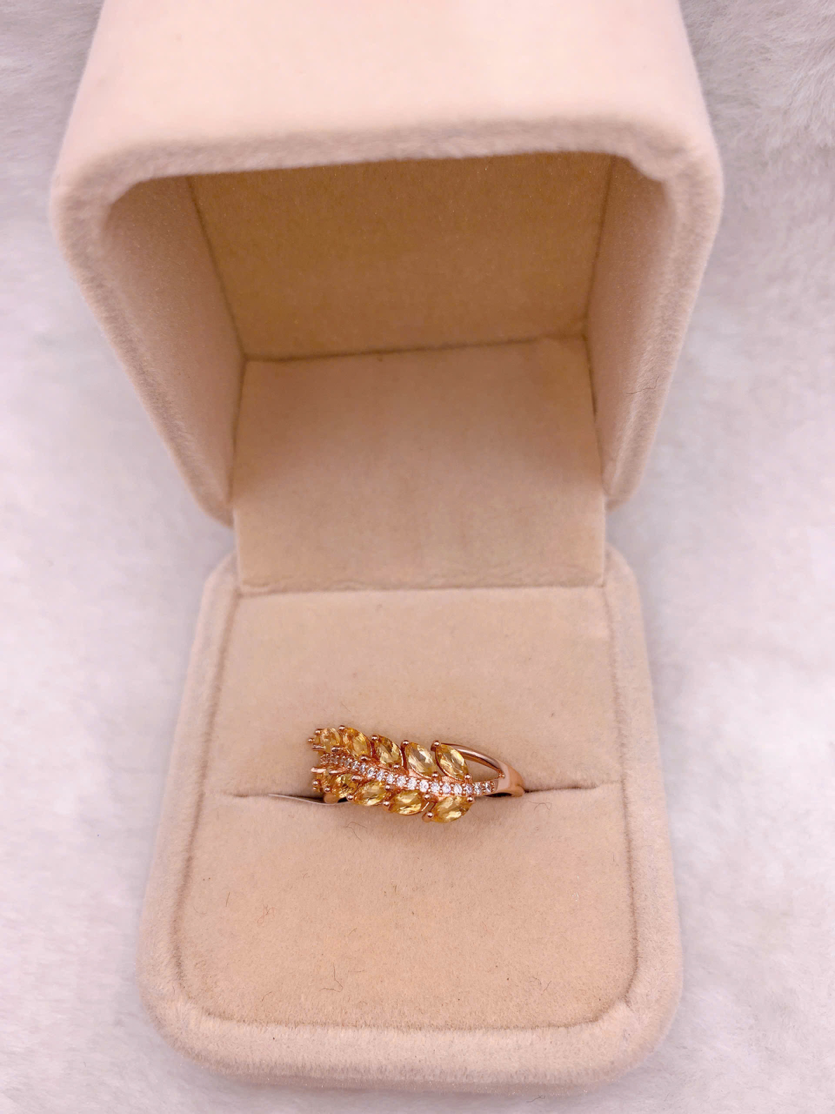 Nhẫn Đính Đá Citrine Bạc 925 - RCT099