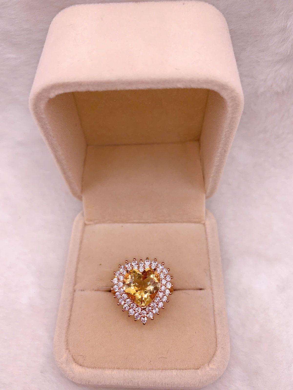 Nhẫn Đính Đá Citrine Bạc 925 - RCT115