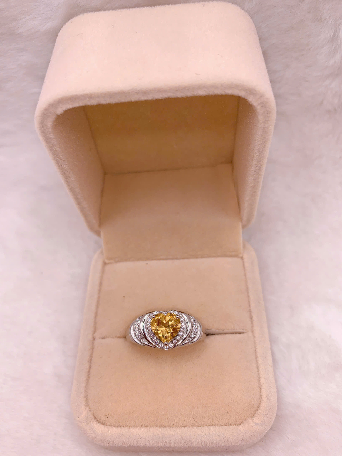 Nhẫn Đính Đá Citrine Bạc 925 - RCT096