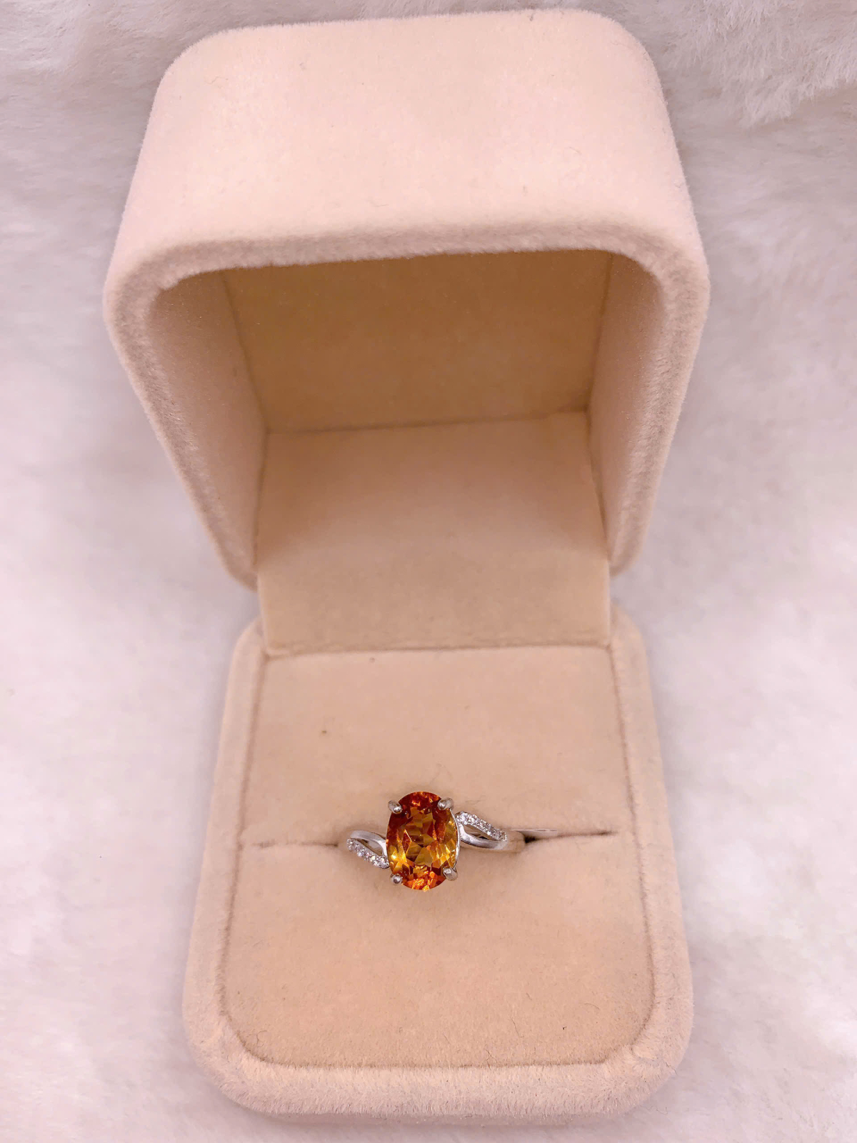 Nhẫn Đính Đá Citrine Bạc 925 - RCT134