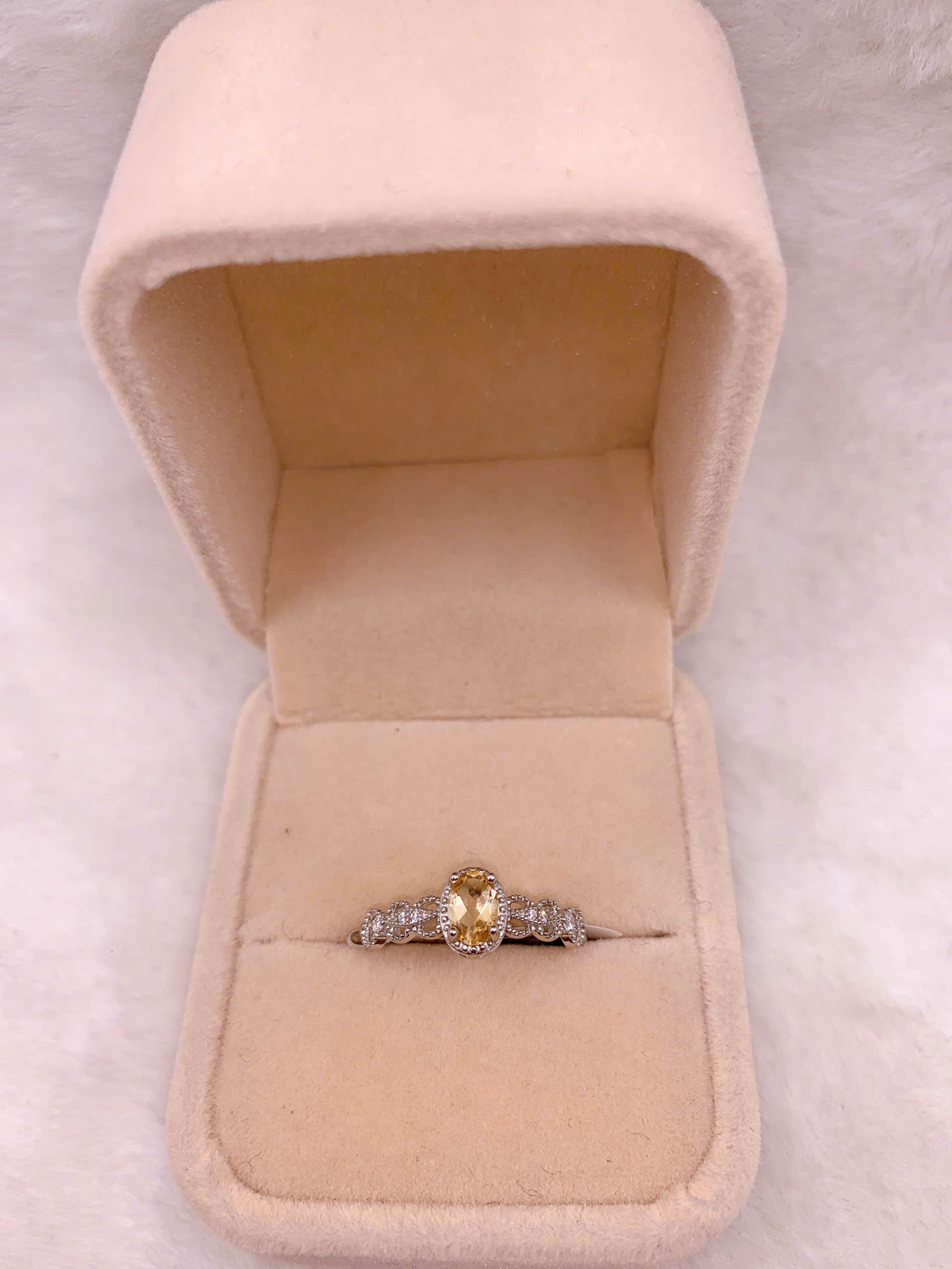 Nhẫn Đính Đá Citrine Bạc 925 - RCT048