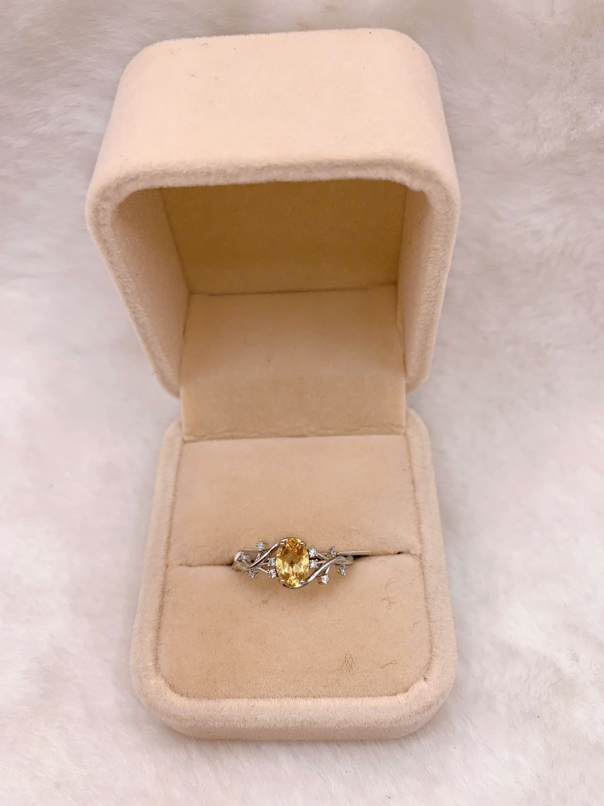 Nhẫn Đính Đá Citrine Bạc 925 - RCT203