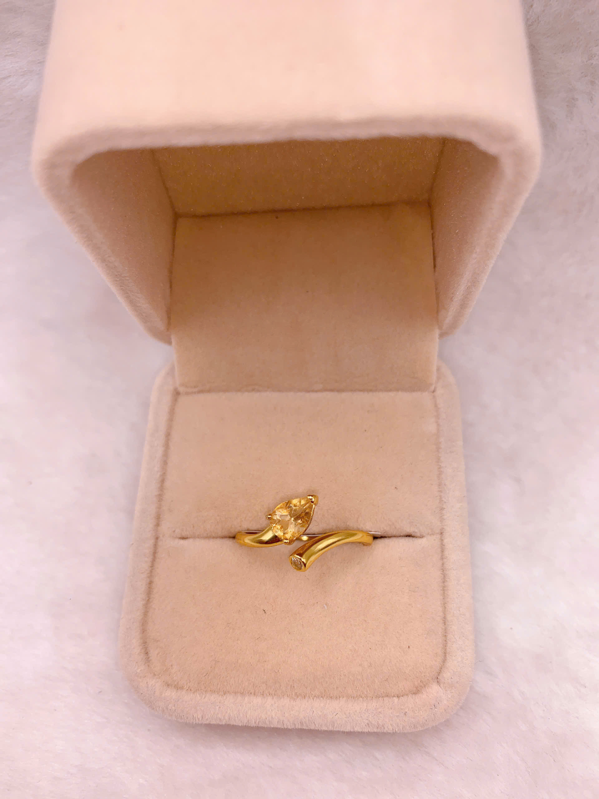 Nhẫn Đính Đá Citrine Bạc 925 - RCT188