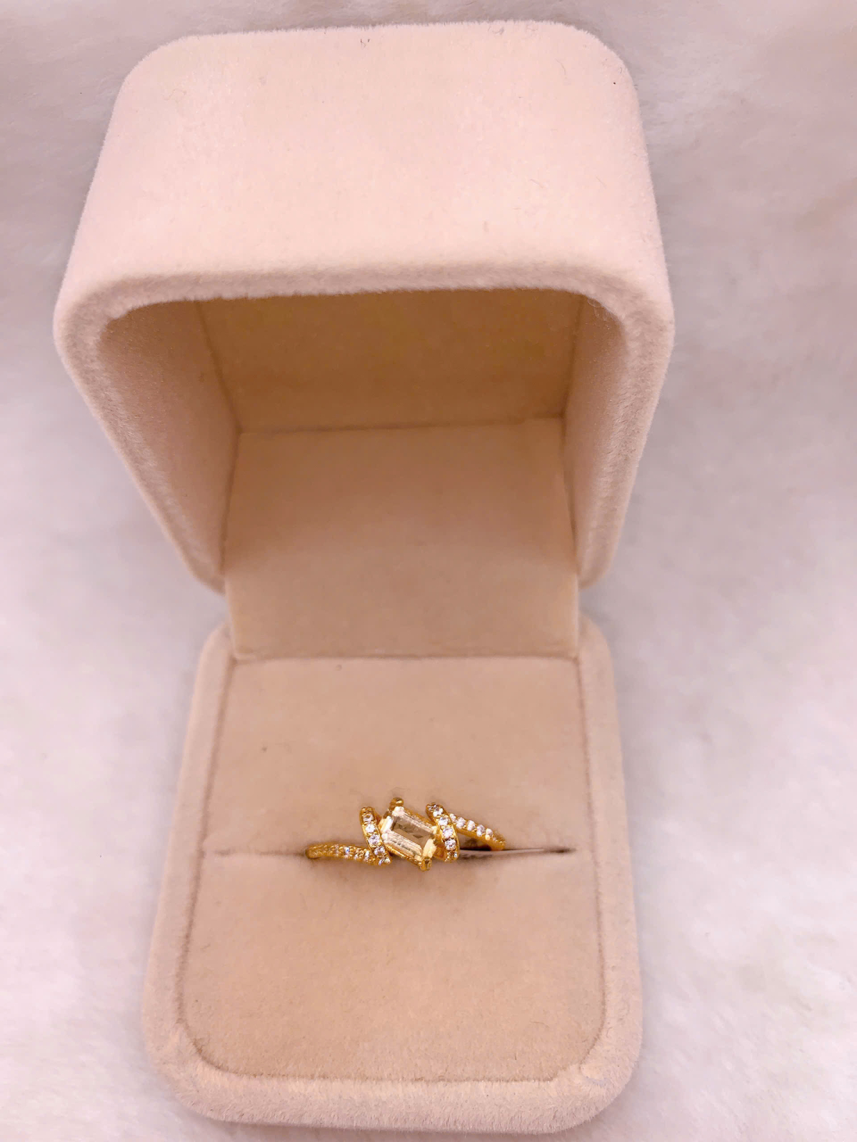 Nhẫn Đính Đá Citrine Bạc 925 - RCT175
