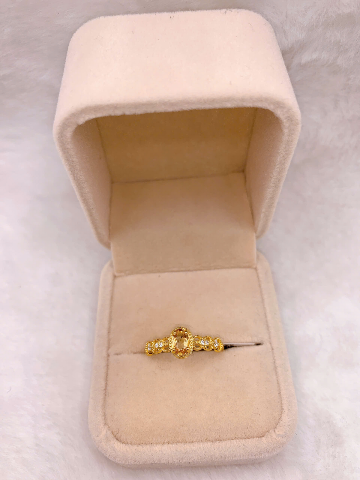 Nhẫn Đính Đá Citrine Bạc 925 - RCT152